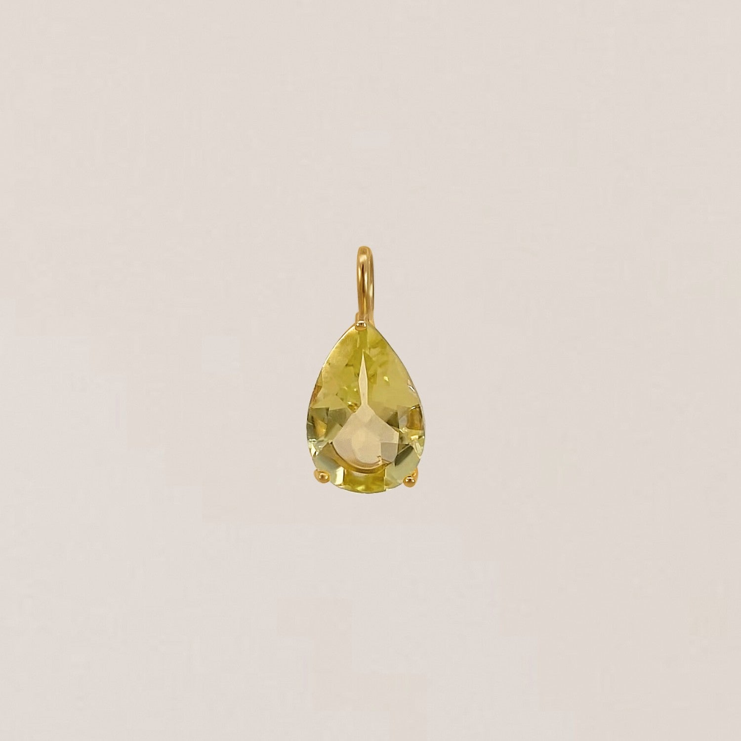 Lemon quartz charm