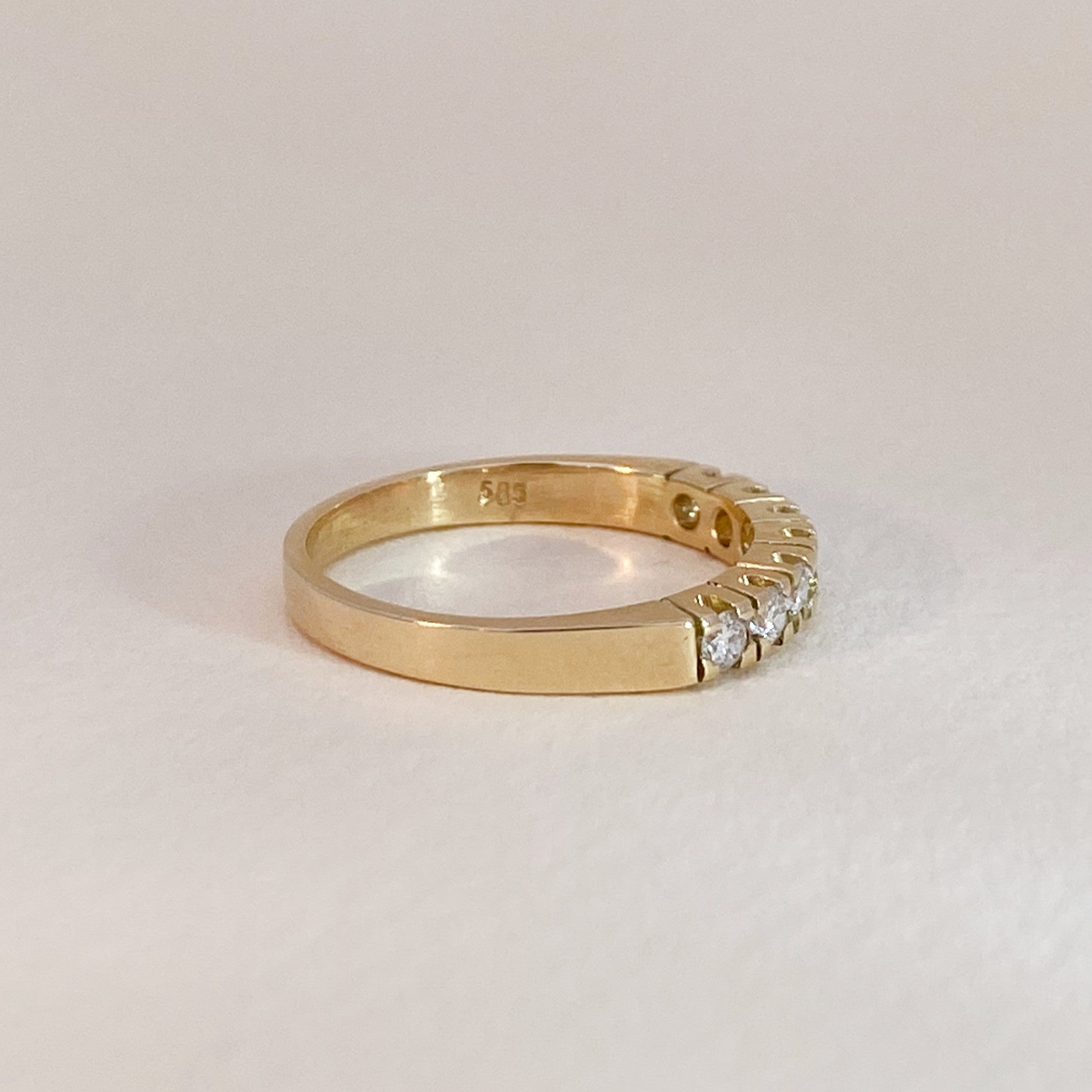 Medium Oro Diamanten Rij Ring