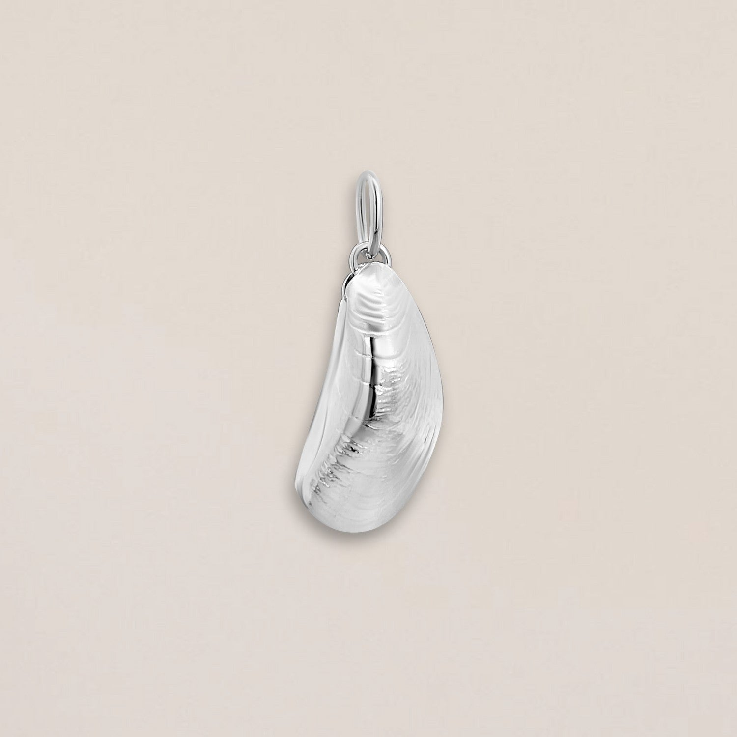 Mossel hanger zilver