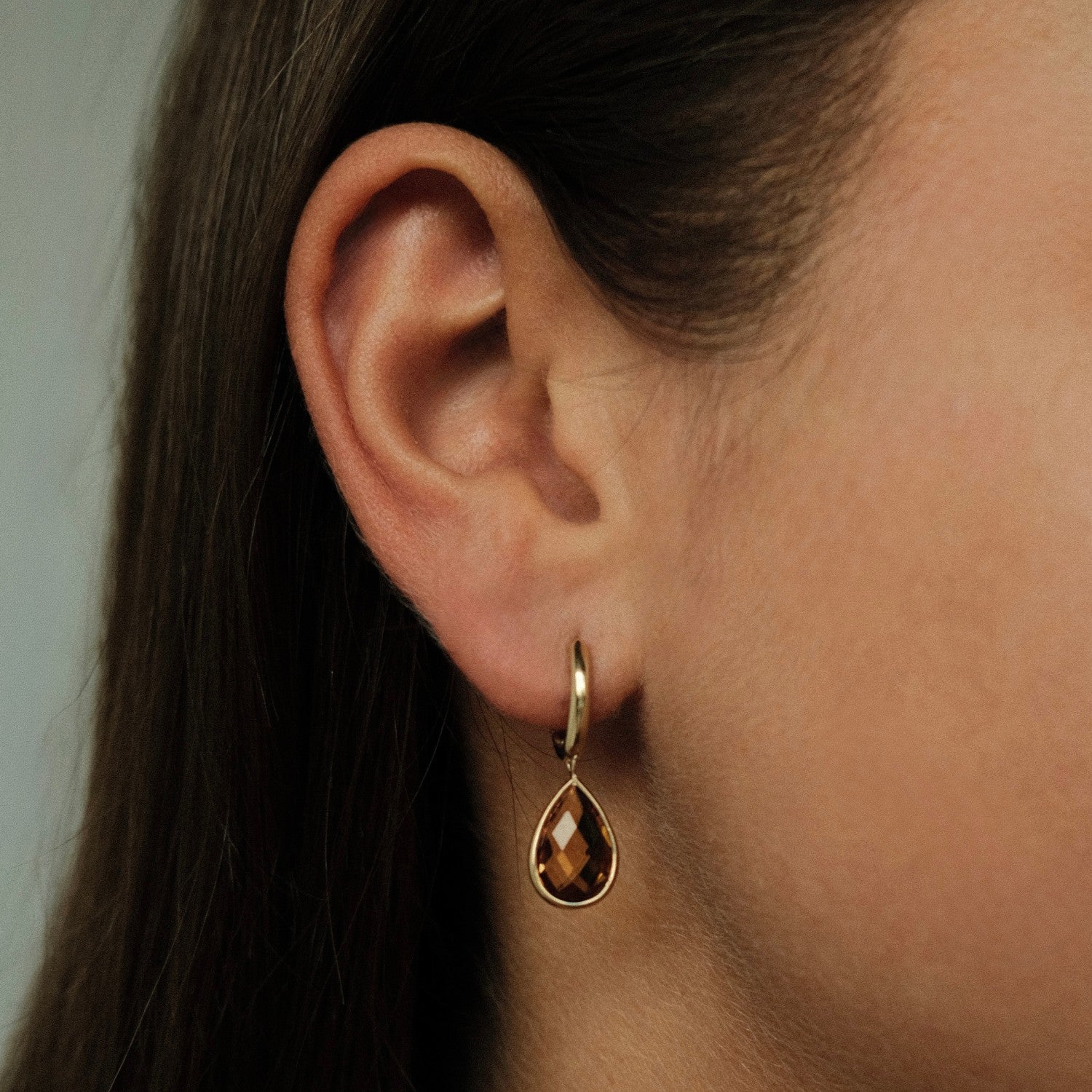 Oorbellen met citrien