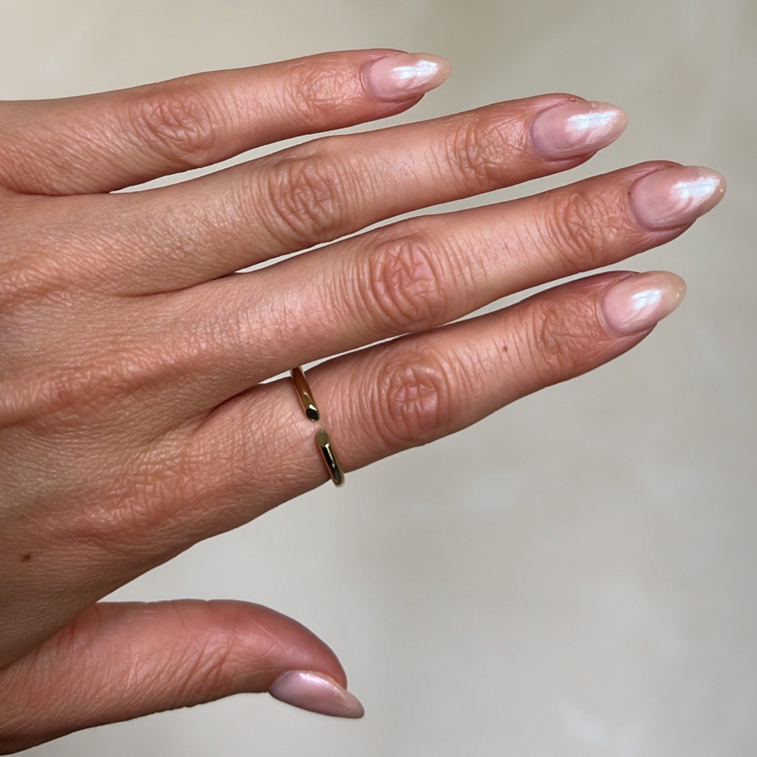 Open Edge Ring Gold