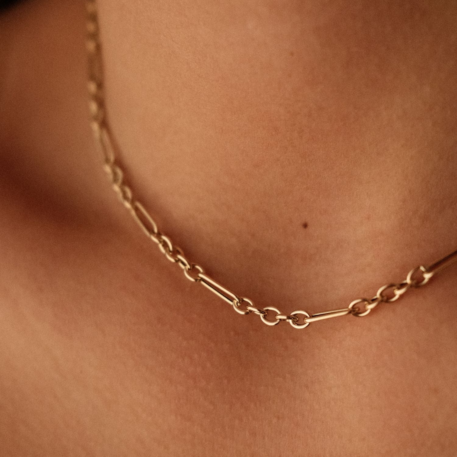 Oro Gouden Unieke Schakel Ketting