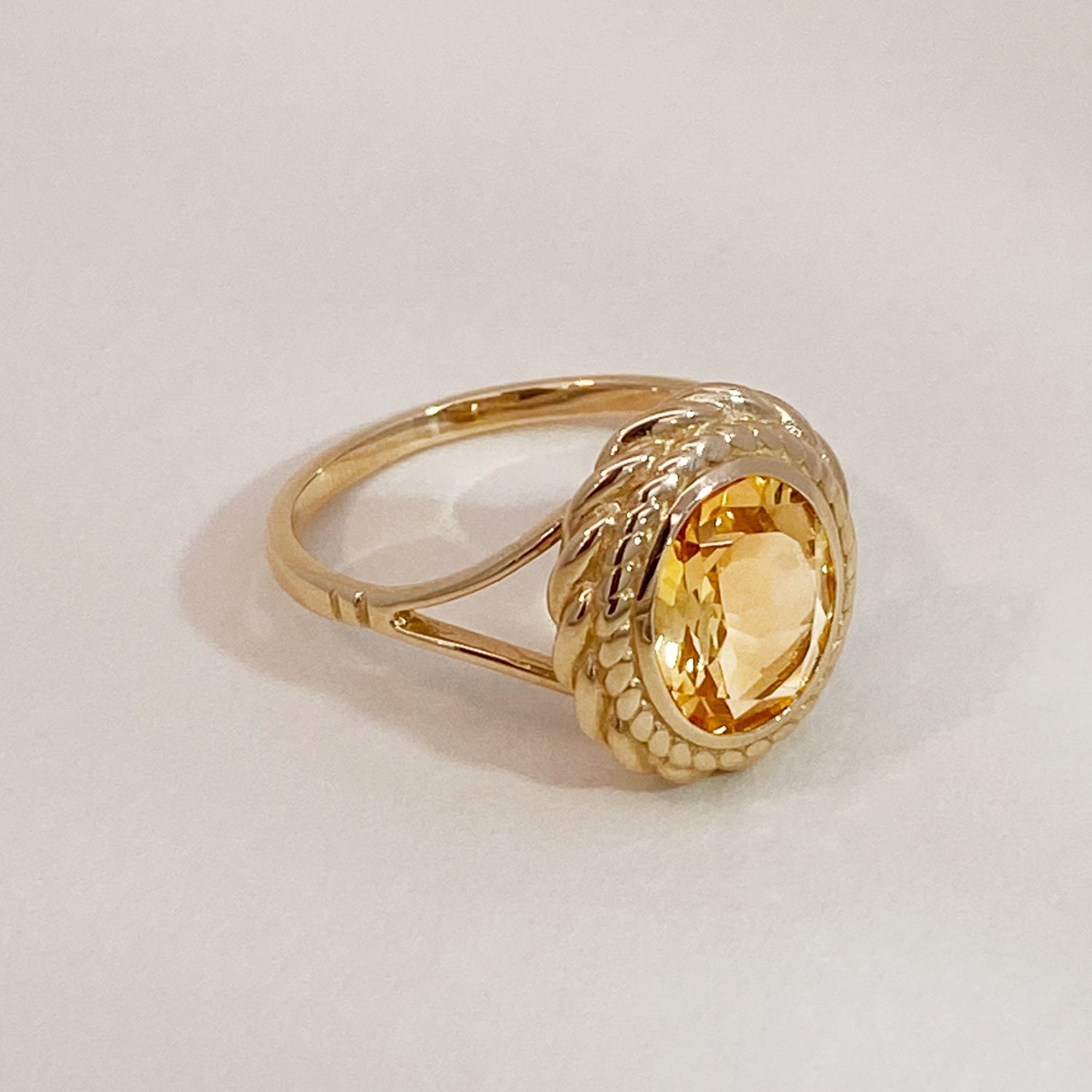 Oval Citrine Ring