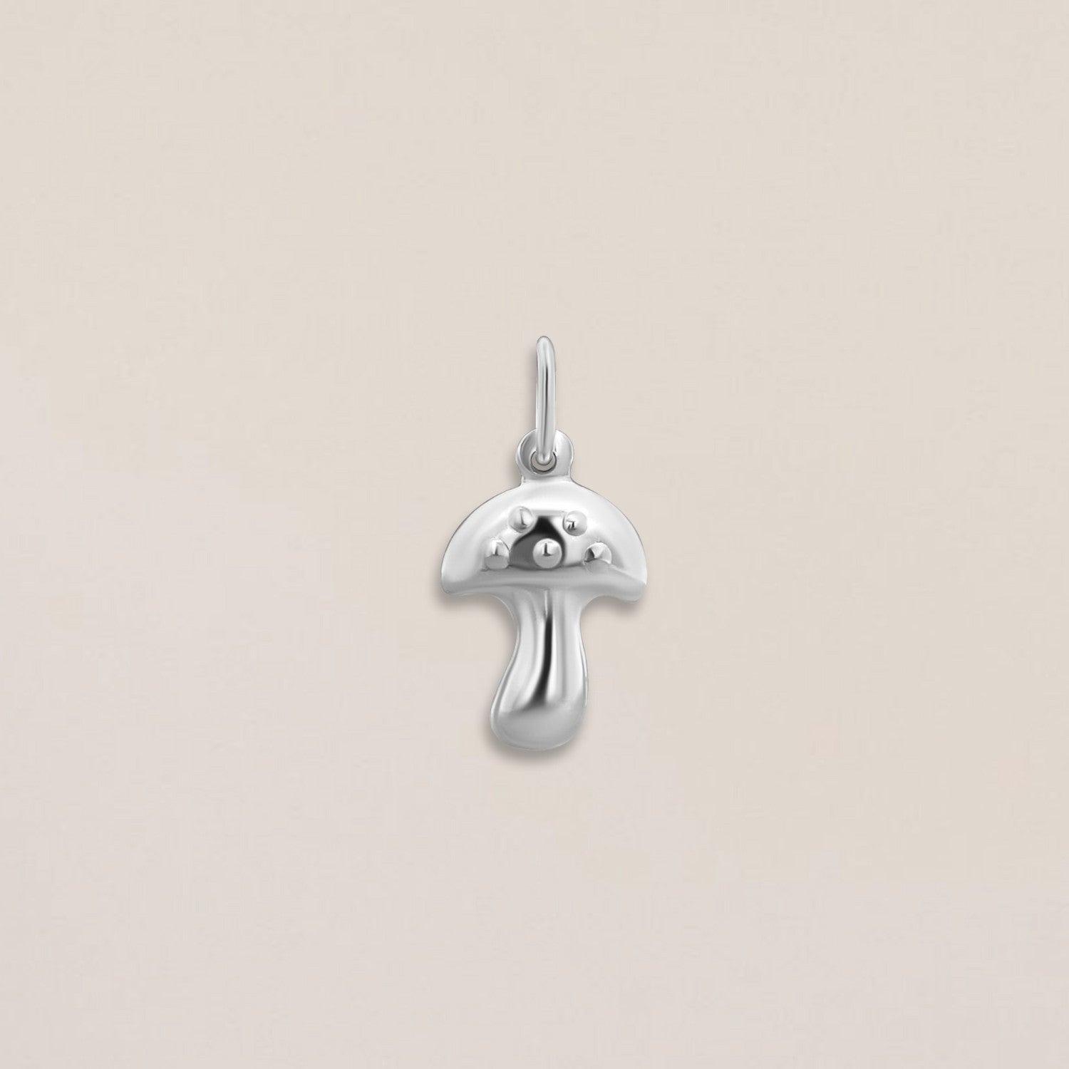 Paddestoel hanger zilver