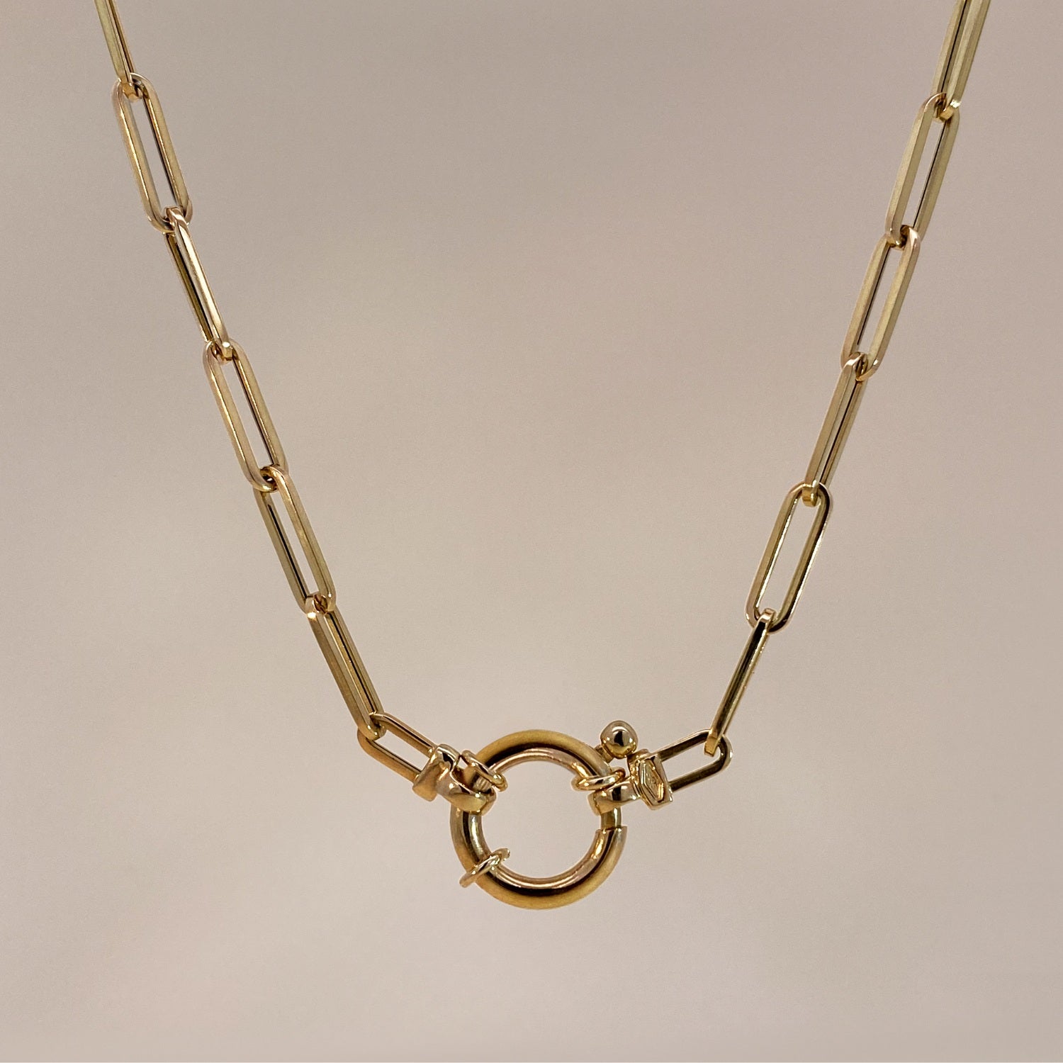 Paperclip Necklace Springlock Nieuw