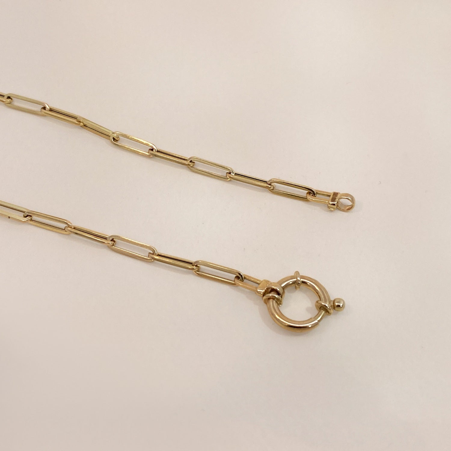 Paperclip Necklace Springlock Slot