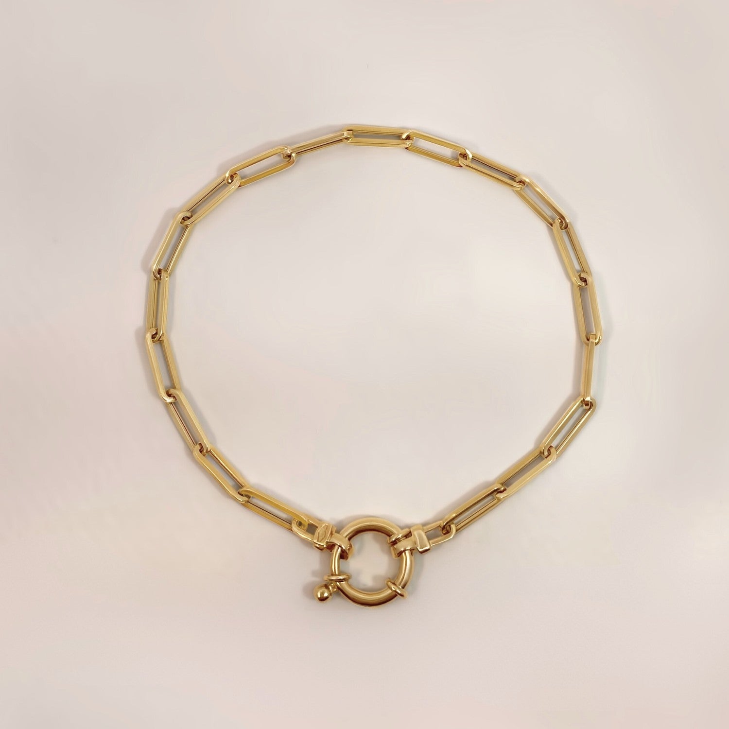 Paperclip armband met veerslot