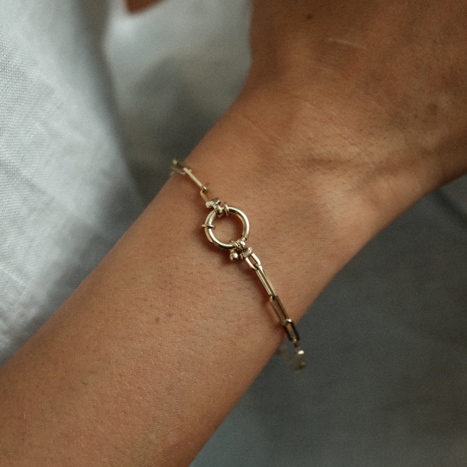 Paperclip armband met veerslot