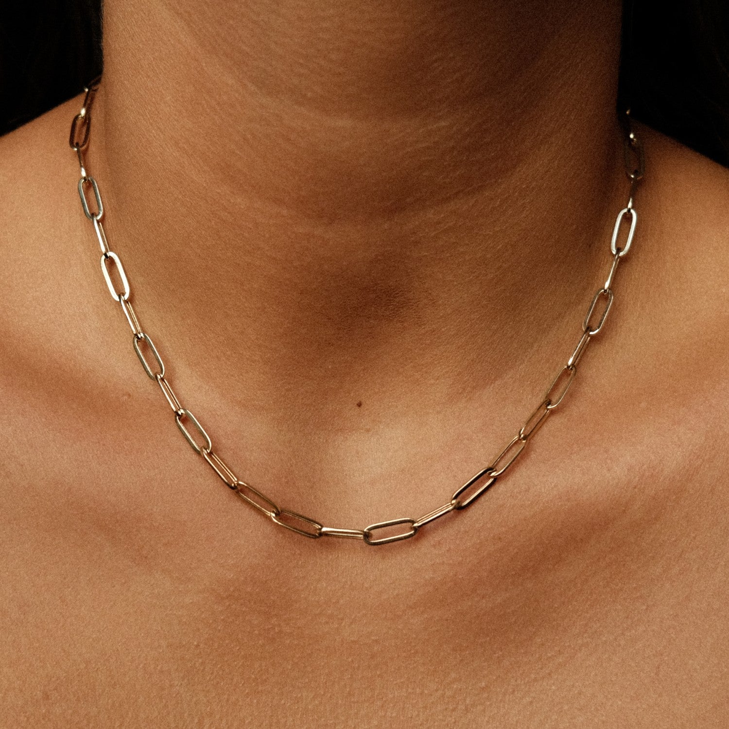 Paperclip ketting 14k goud