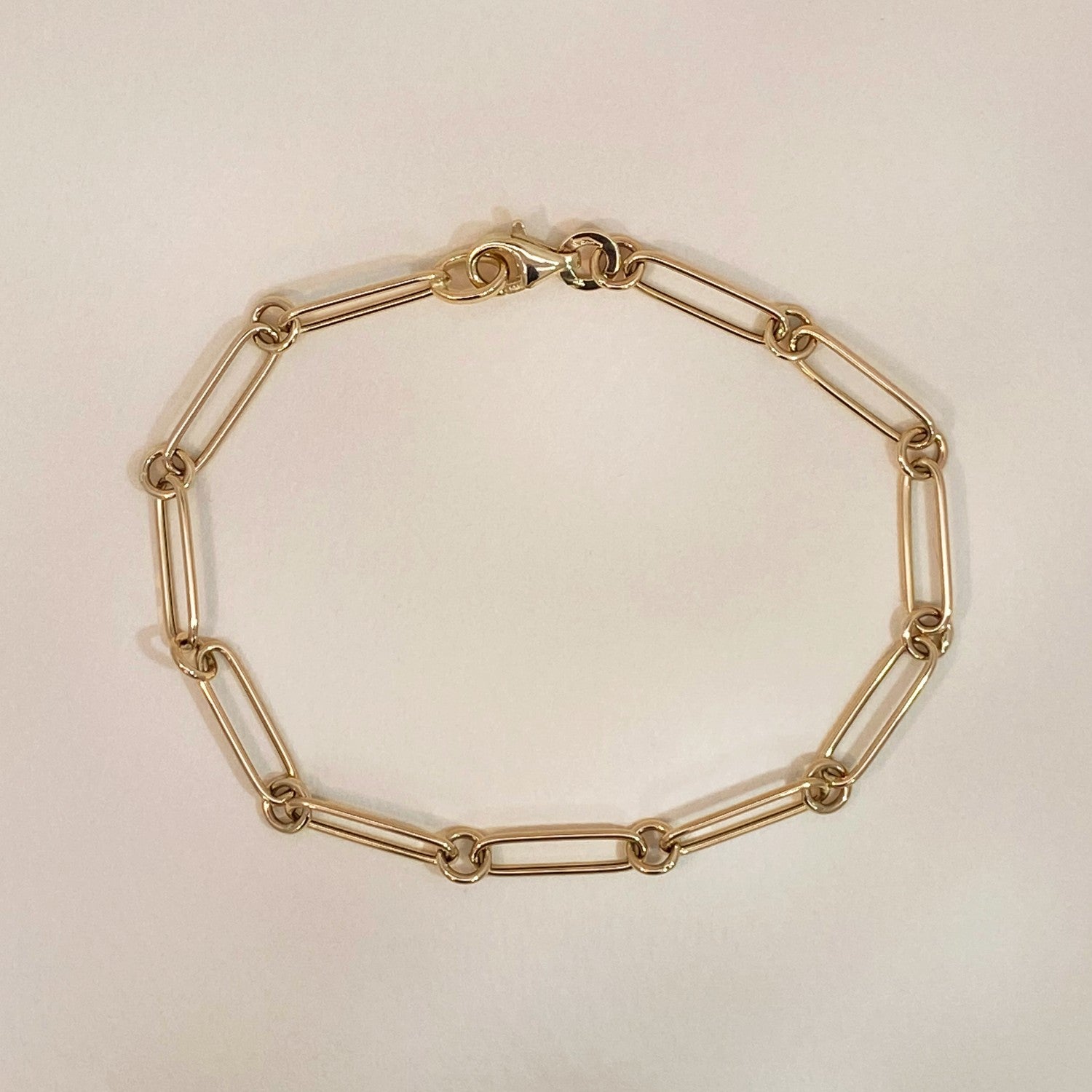 Paperclip schakel armband