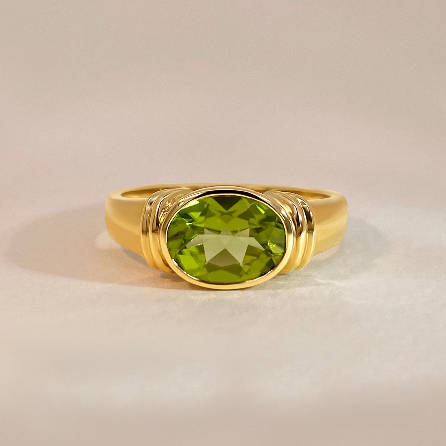 Peridot ring ovaal