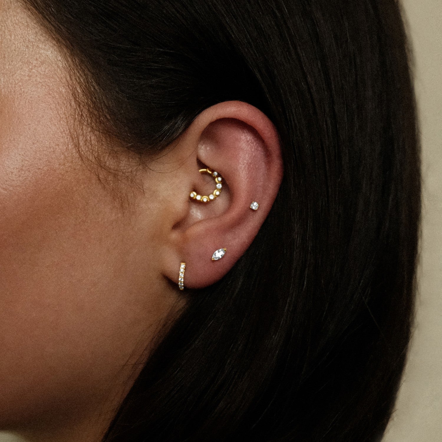 Piercing set steentjes