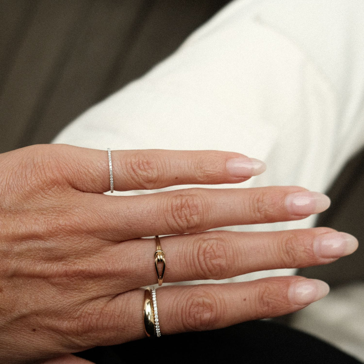 Rij ring met diamant verfijnd