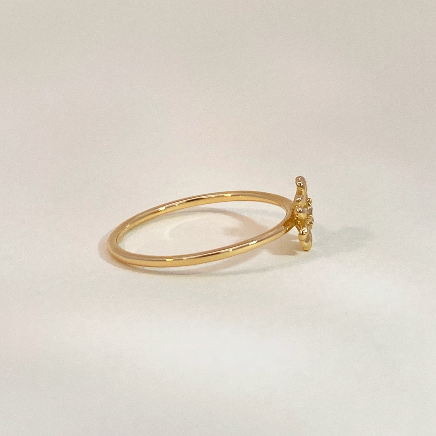 Ring goud bloemetje