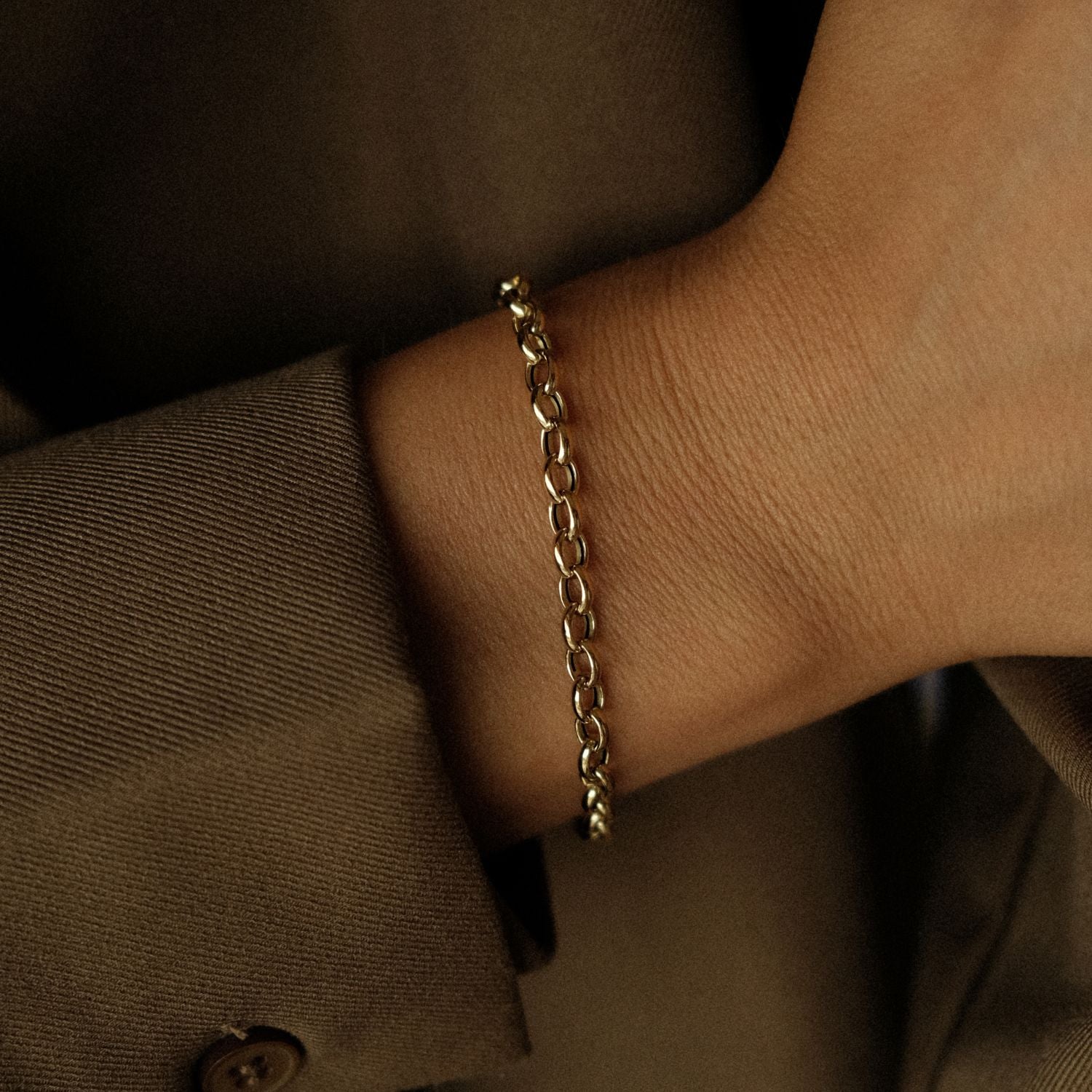 Ronde jasseron schakel armband