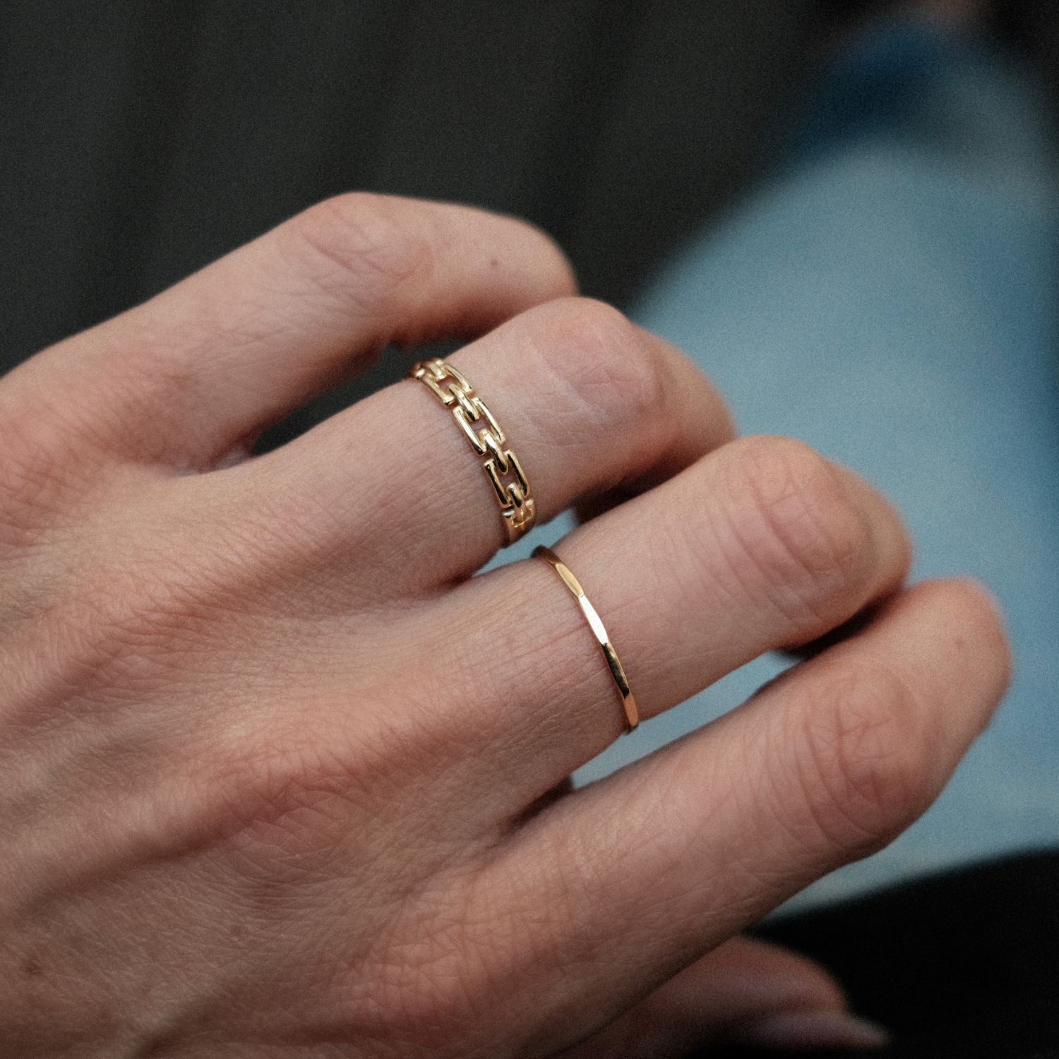 Schakel Ring en Hoekige Ring