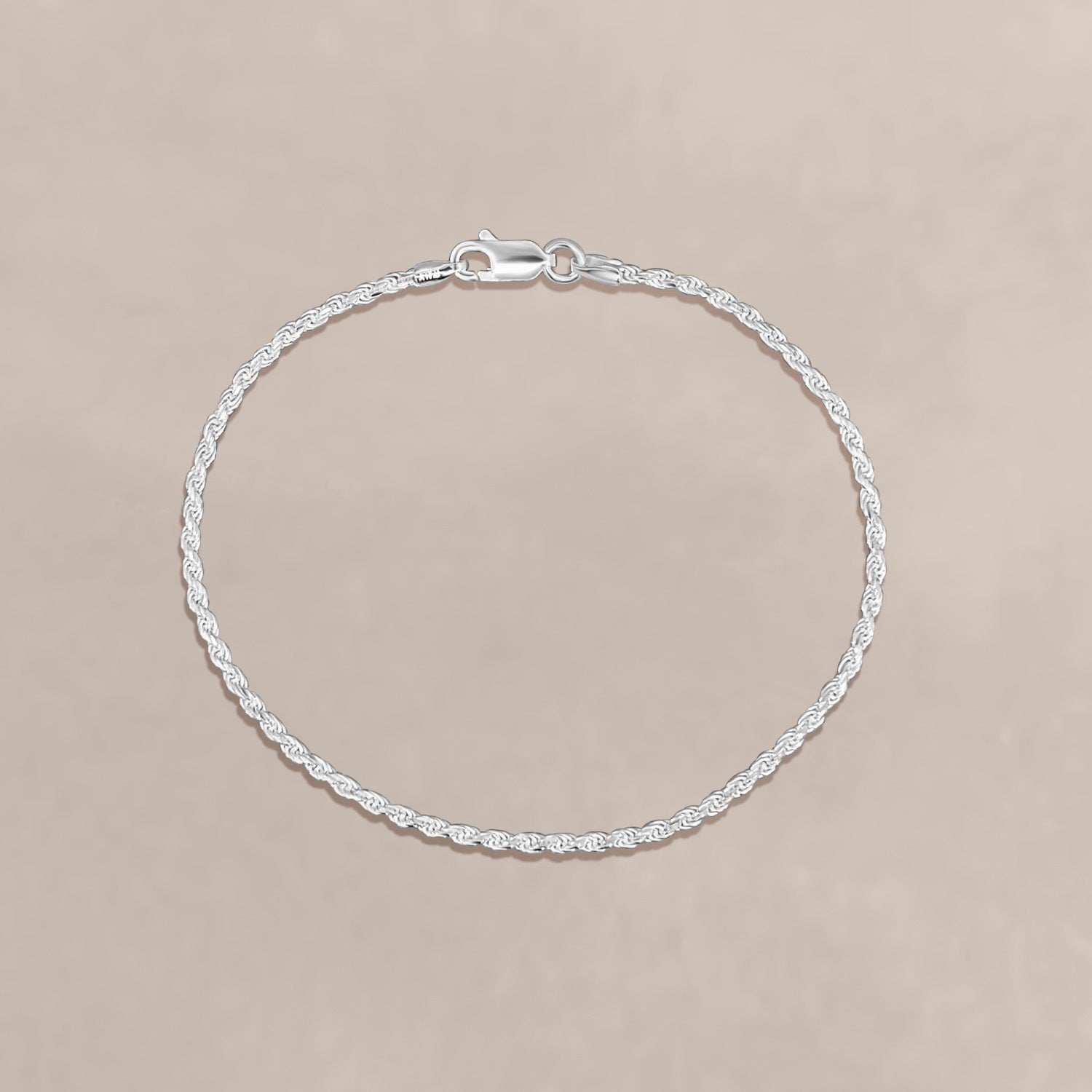 Silver Twisted Rope Bracelet