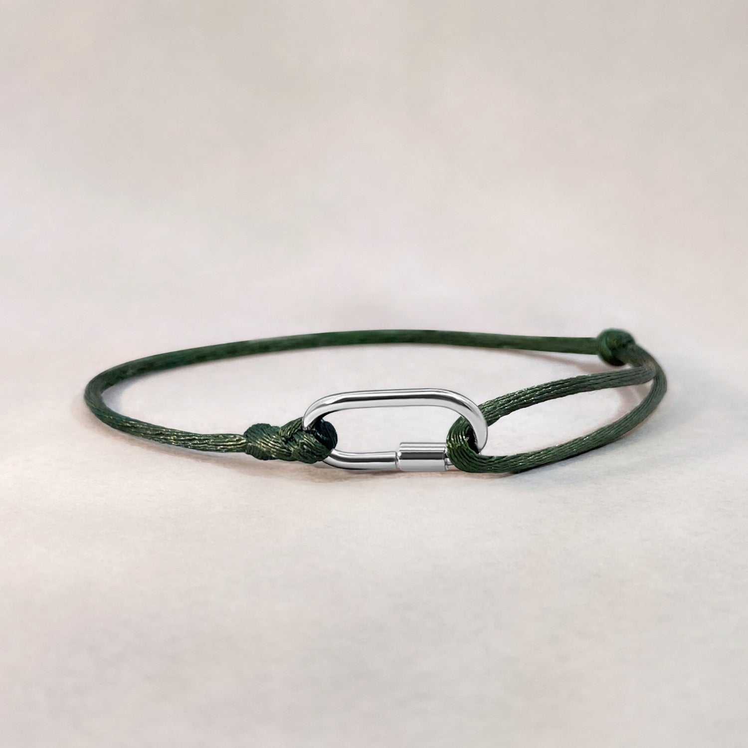 Satijnen Armband met Zilveren Connector