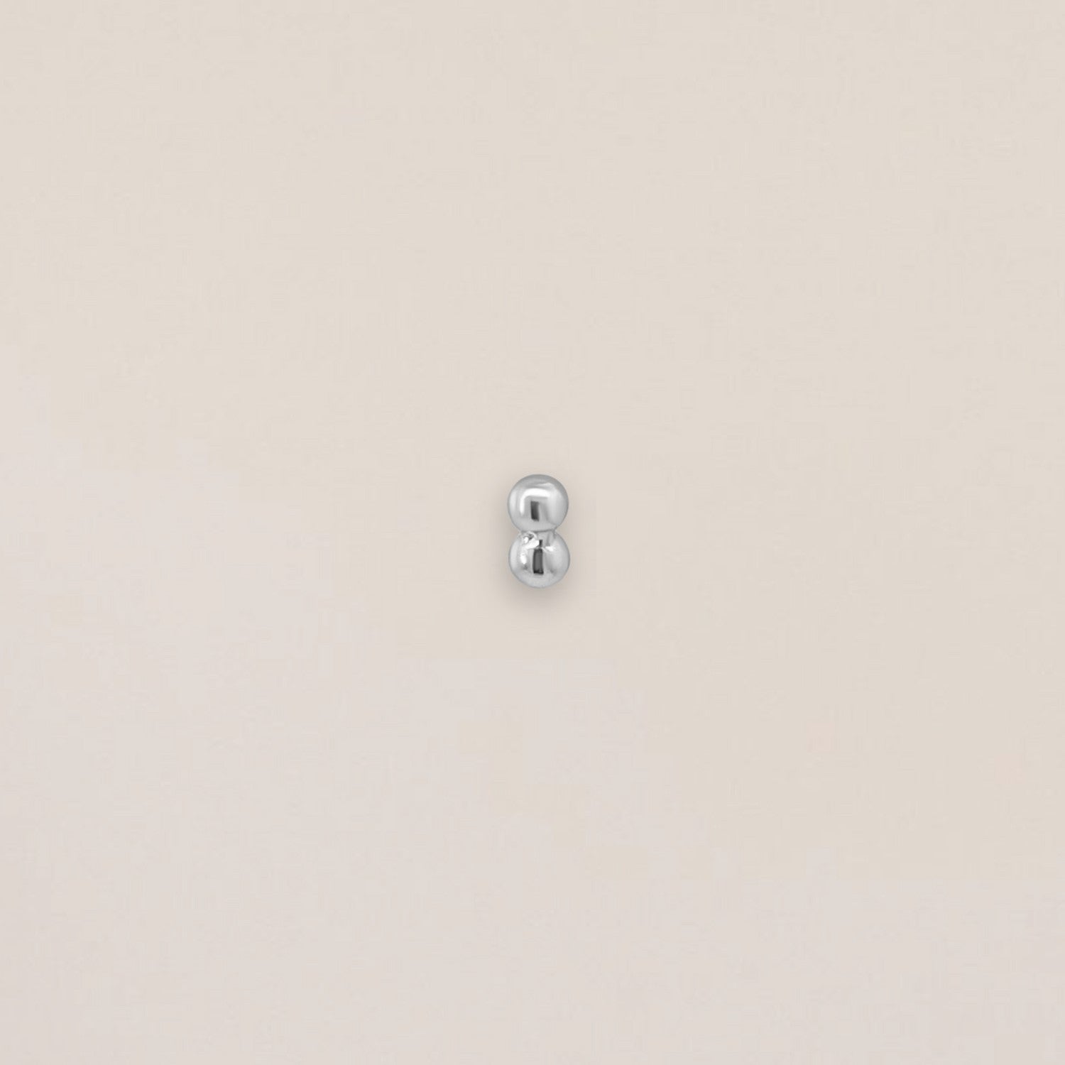 Silver Duo Sphere Piercing