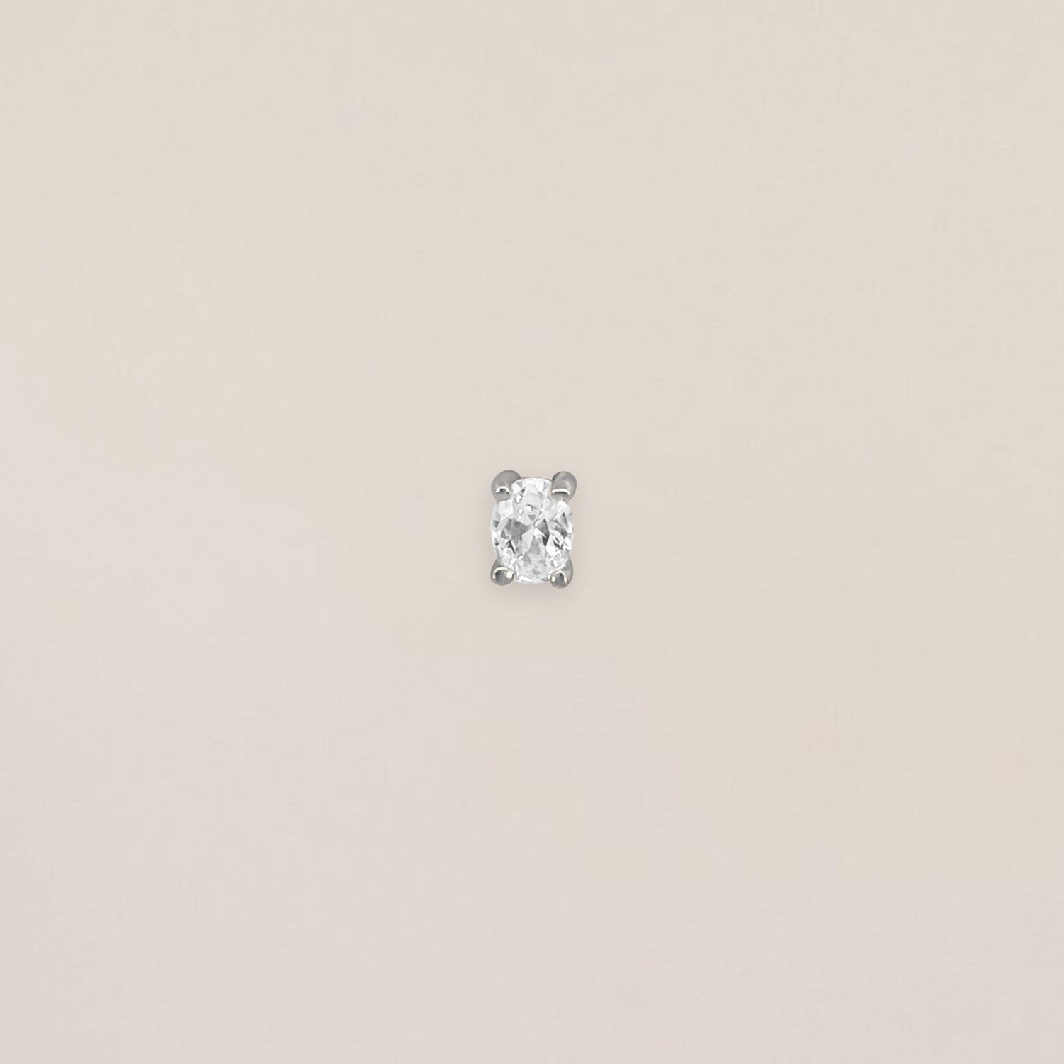 Silver Oval Spark Piercing