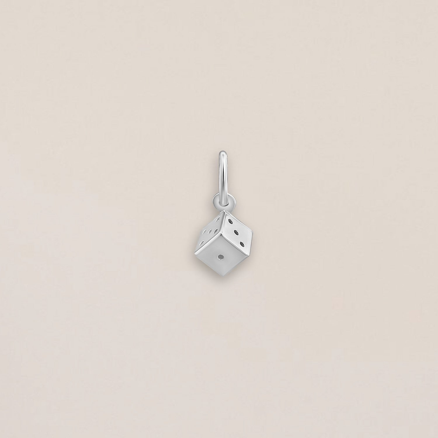 Silver dice pendant