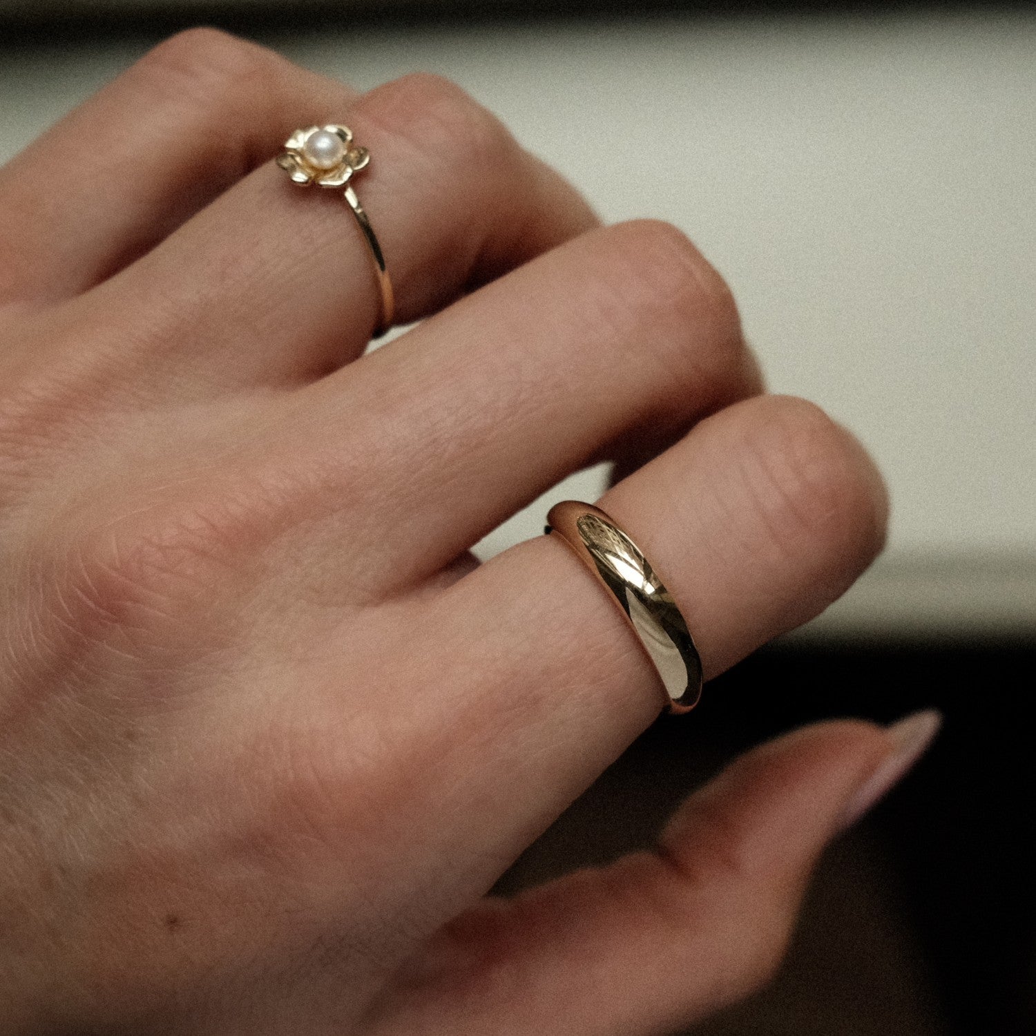 Slim Balloon Ring Goud