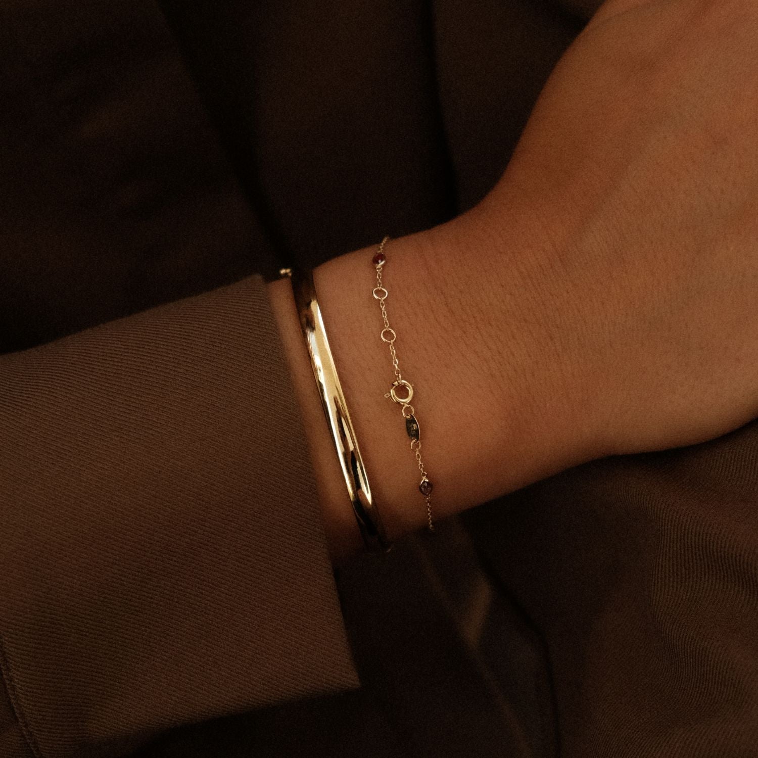 Sluiting edelsteen armband