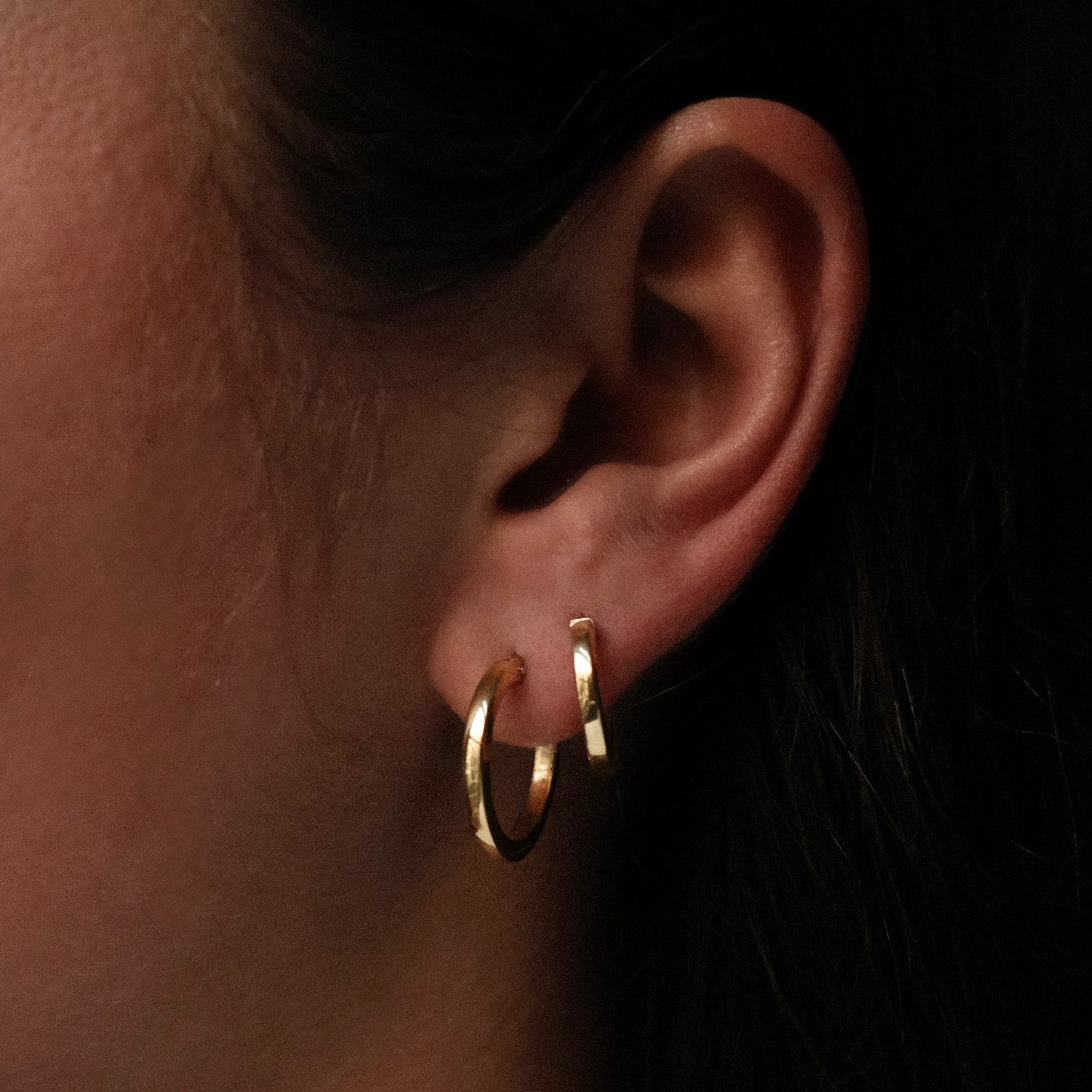 Small en medium chunky hoops