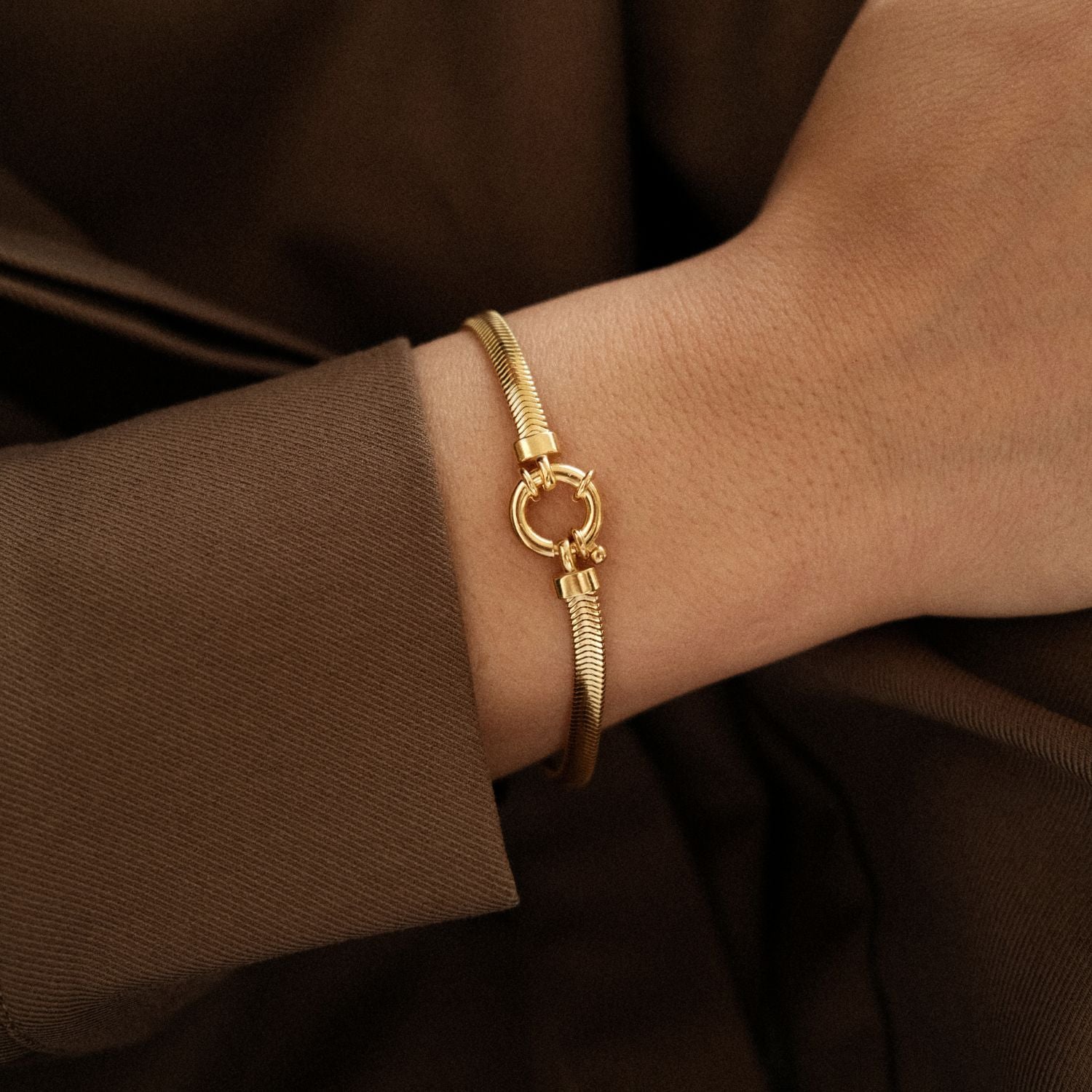 Snake Armband met Veerslot