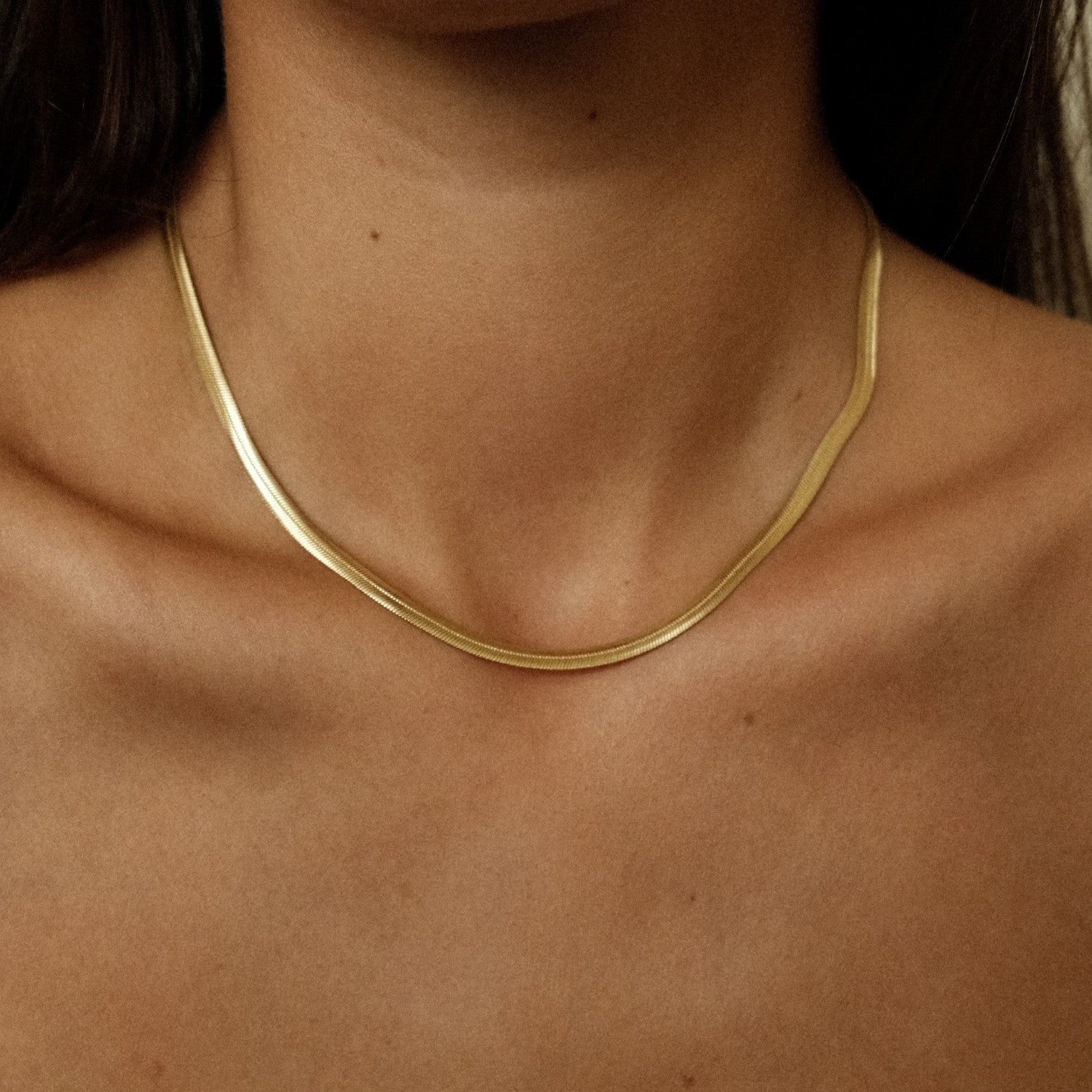 Snake ketting verguld