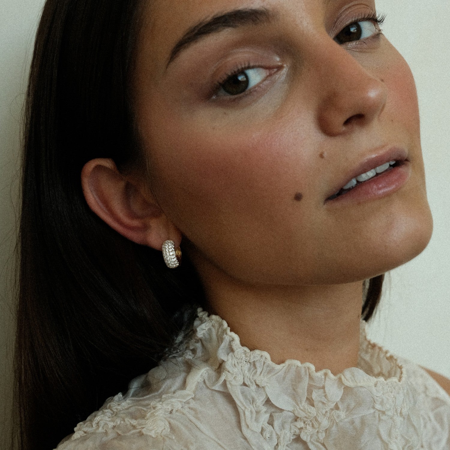 Sparkle chubby hoops