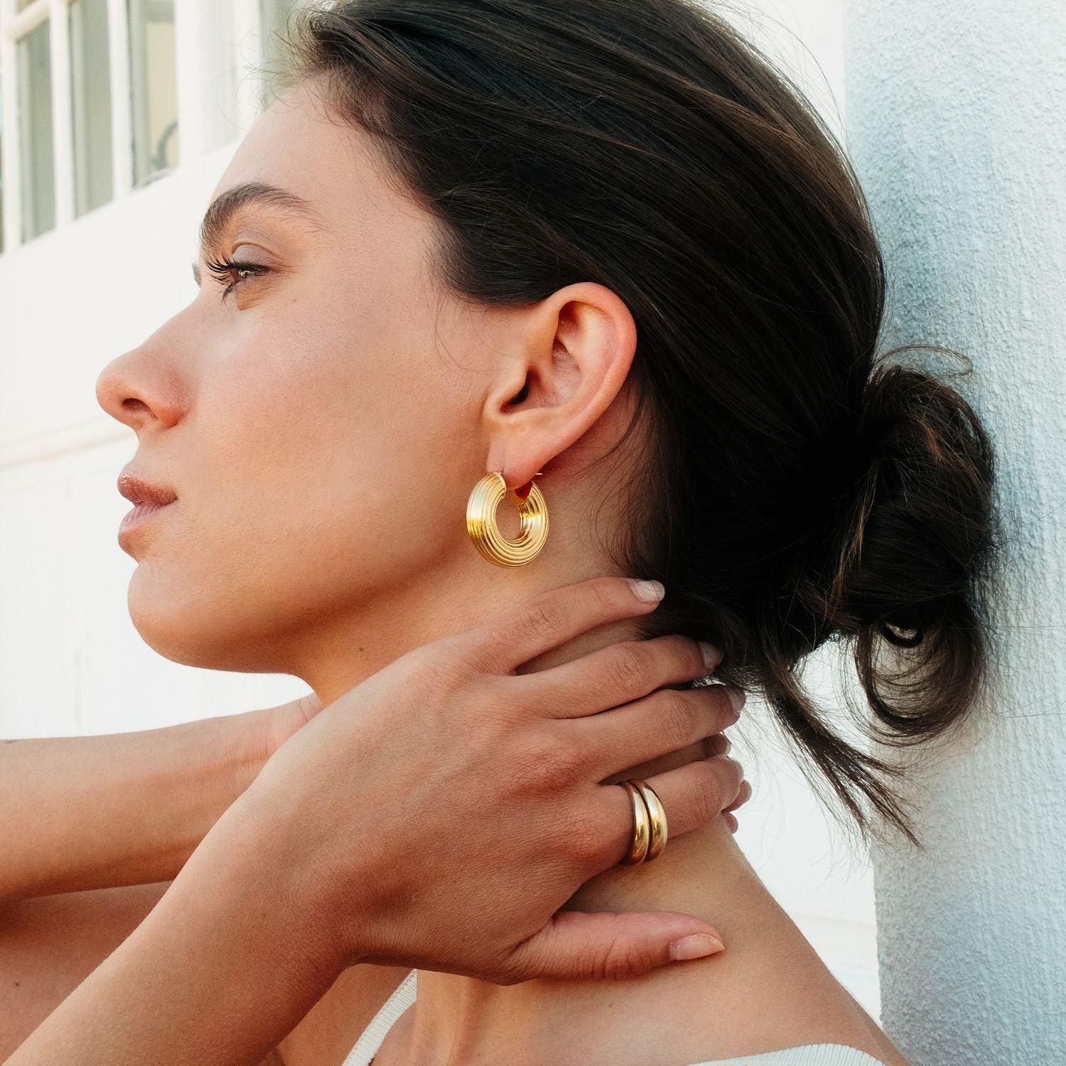 Statement Ribbed Hoops