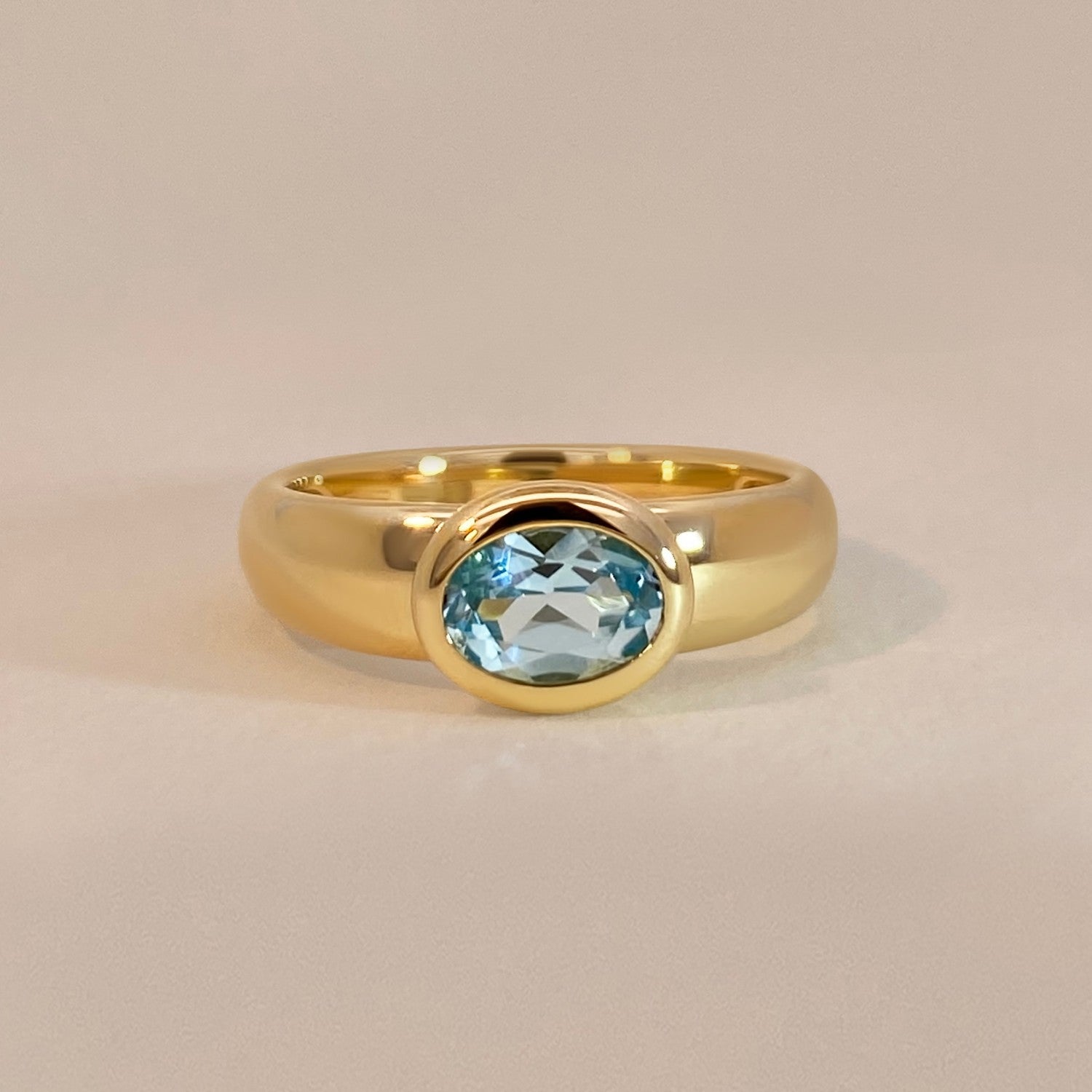 Topaas ring ovaal