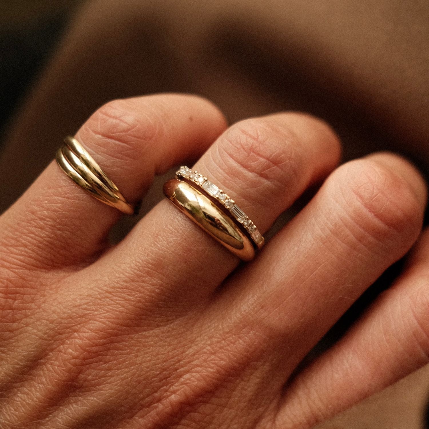 Unieke rij ring met balloon ring