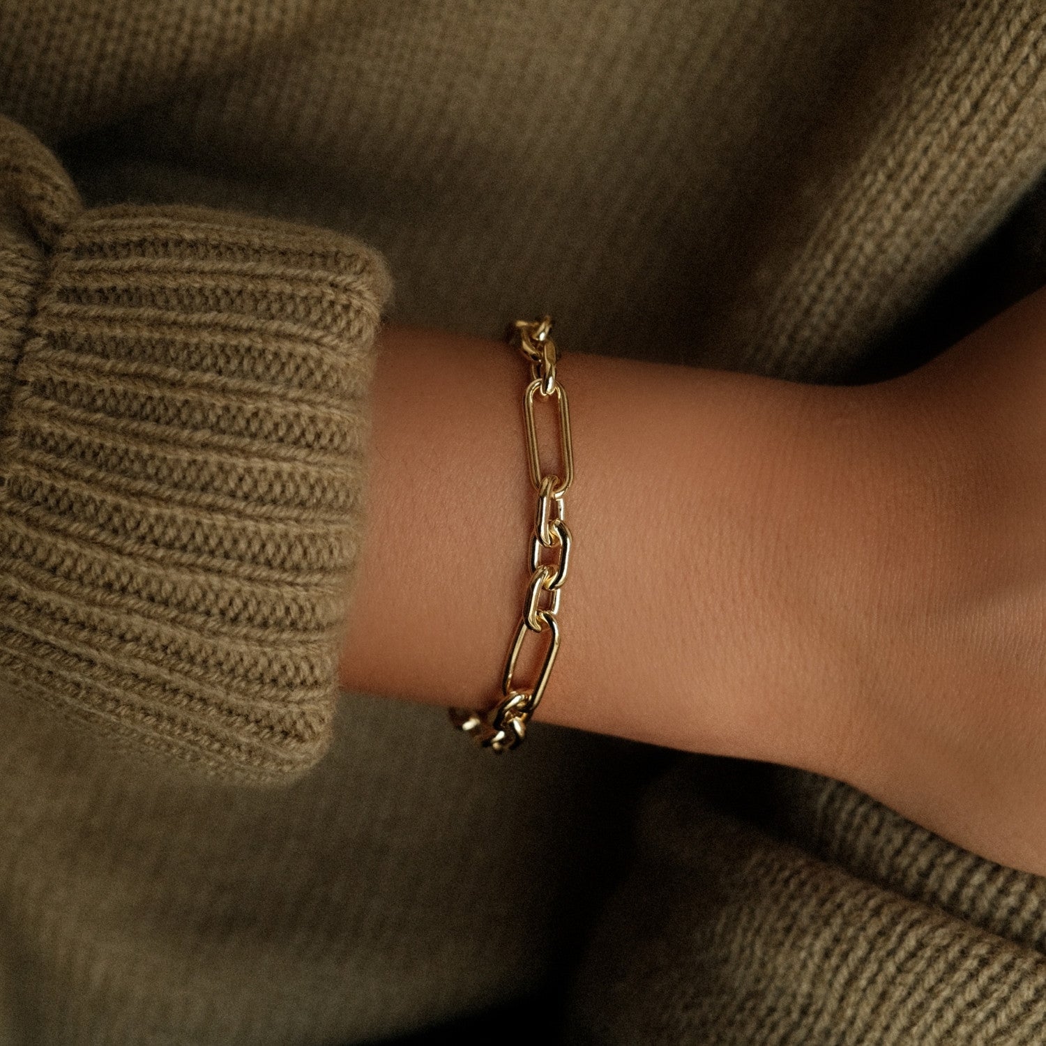 Unieke statement armband met schakels