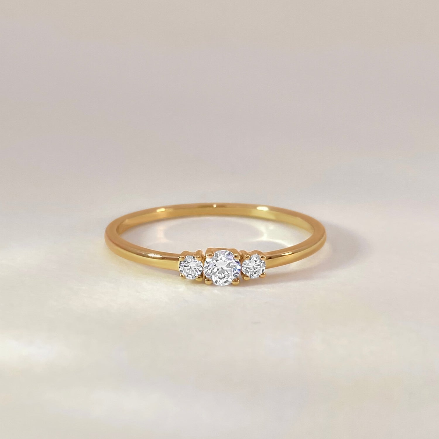 Verfijnde trilogy ring goud