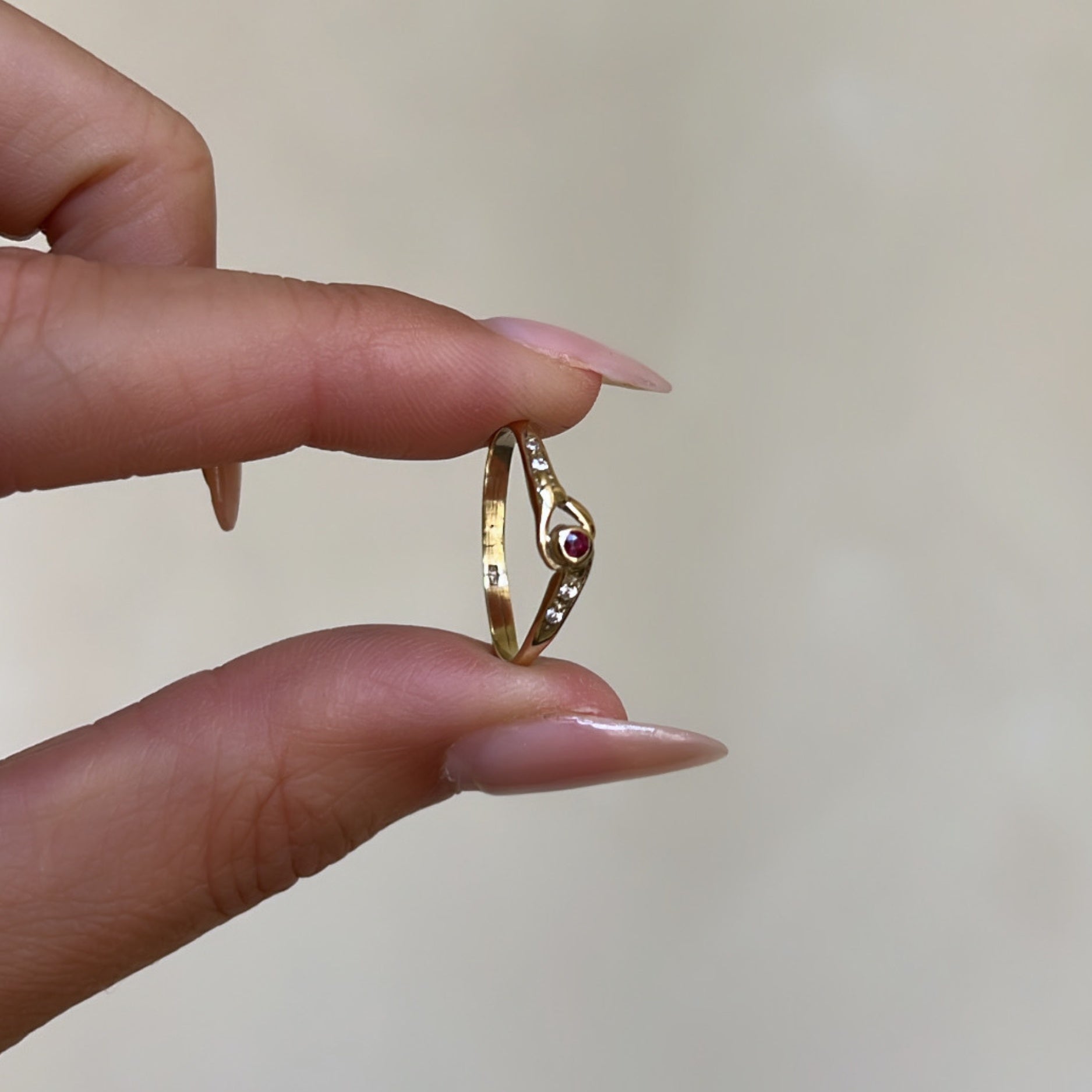 Vintage Roze Diamanten Ring