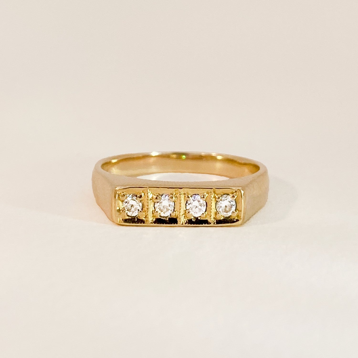 Vintage signet diamonds