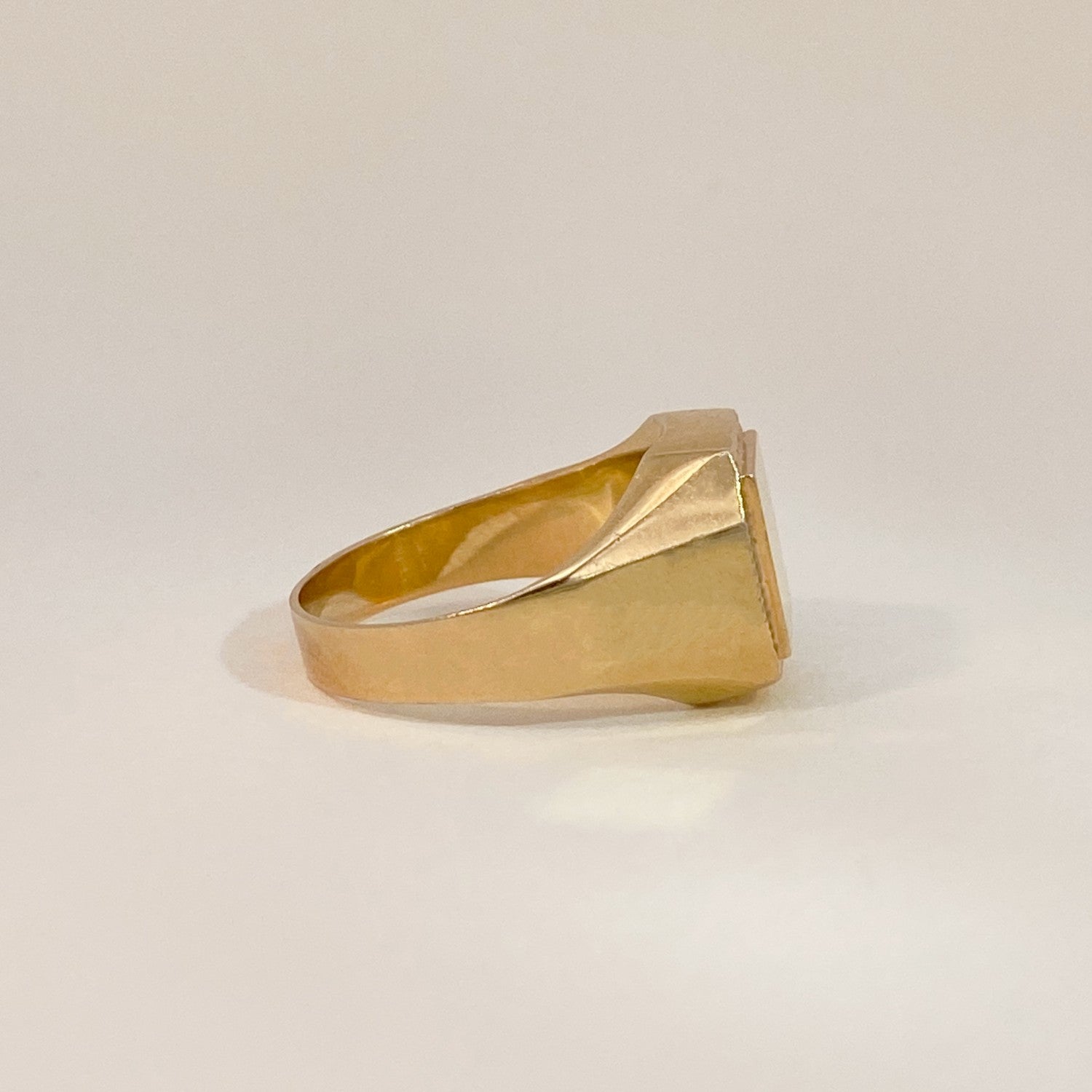Vintage zegelring 18k goud