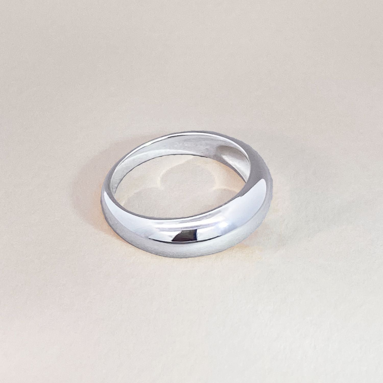 Zilver slim balloon ring oro