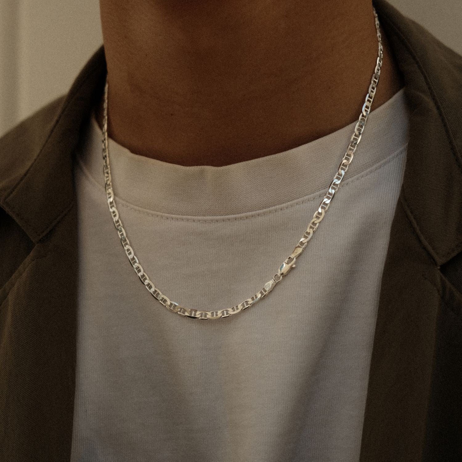 Zilveren Anker Schakelketting Mannen