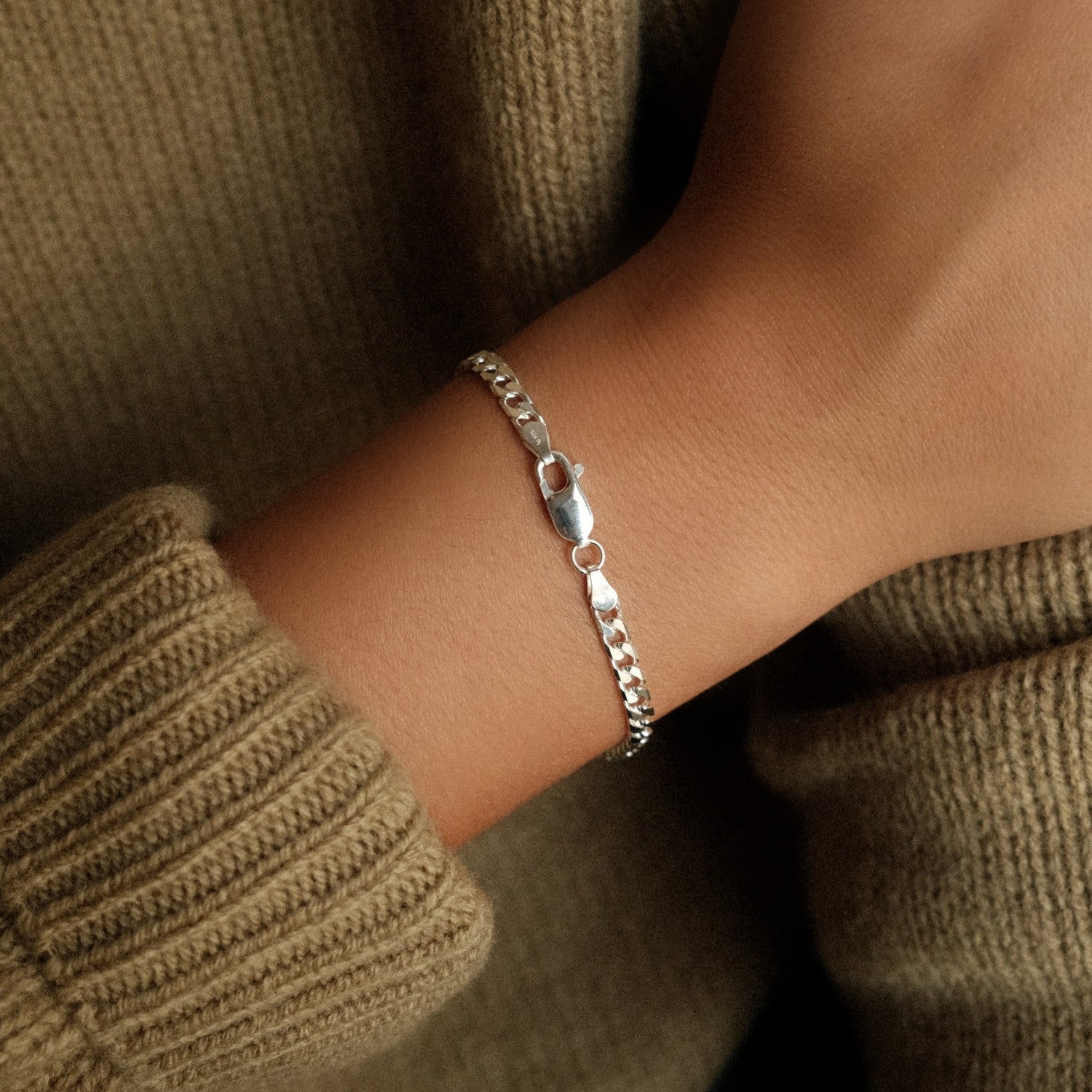 Zilveren Bold Gourmet Armband