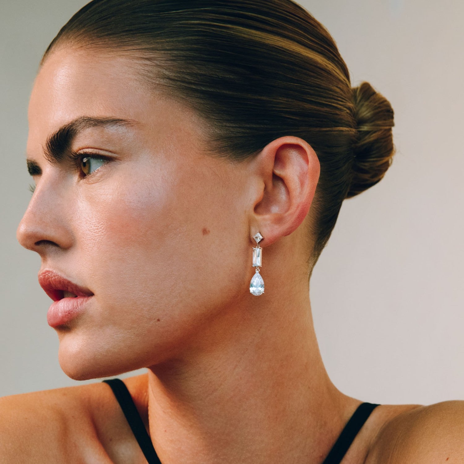 Zilveren festive oorbellen