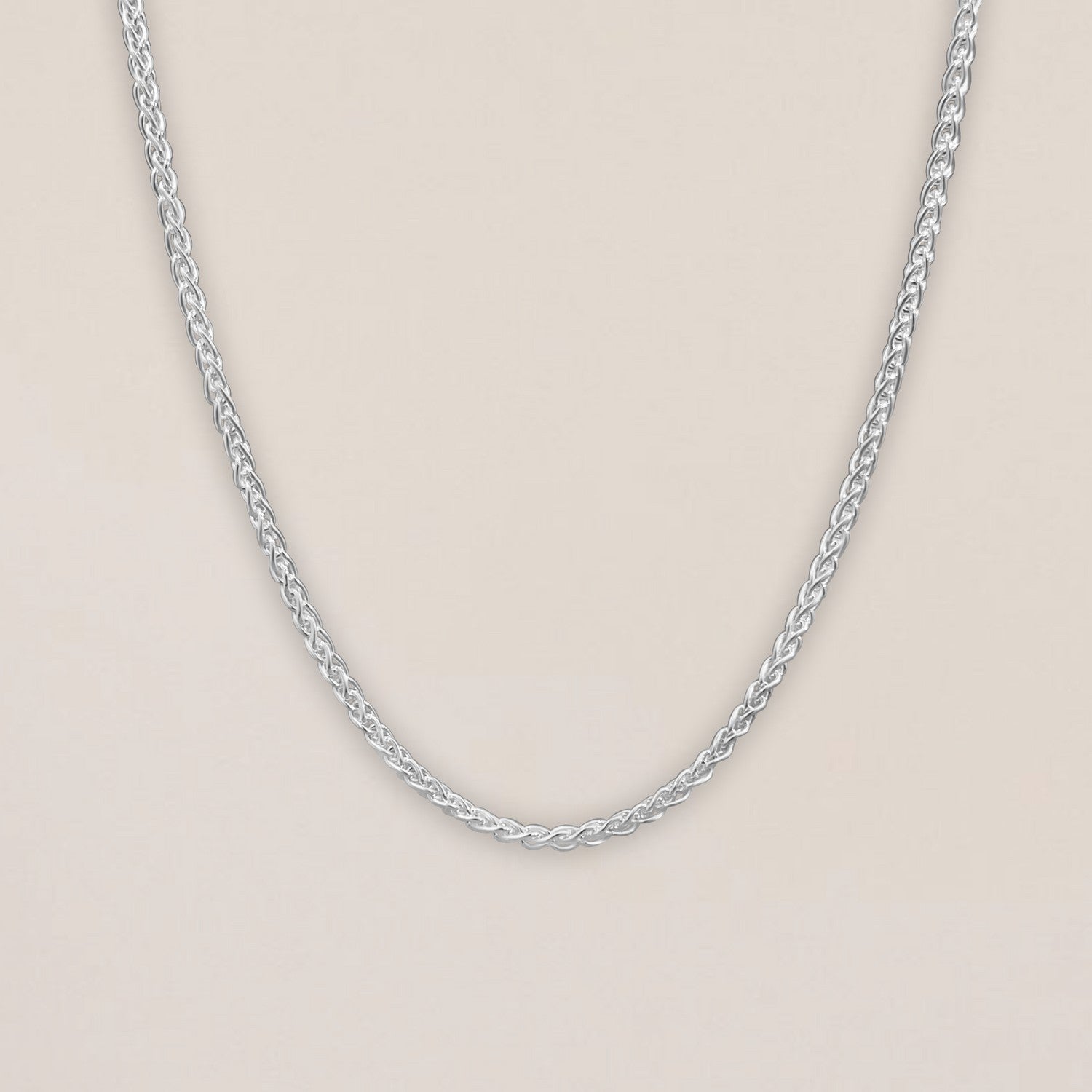 Zilveren fijne foxtail ketting