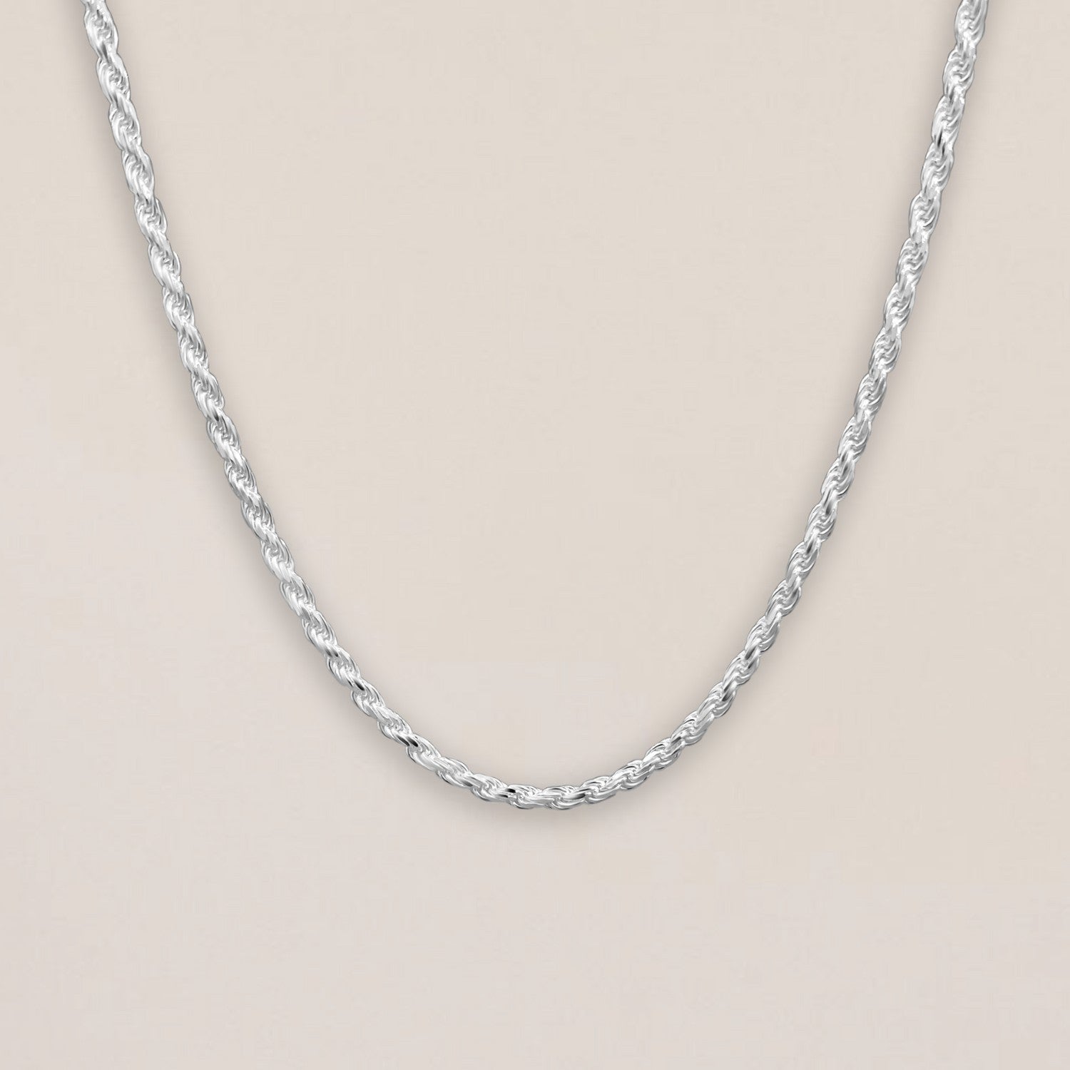 Zilveren gedraaide ketting