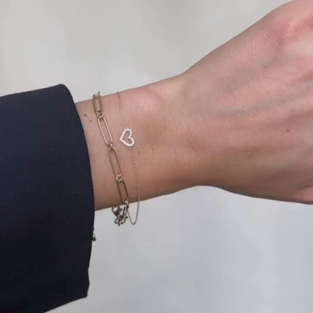 Diamanten Hartjes Armband