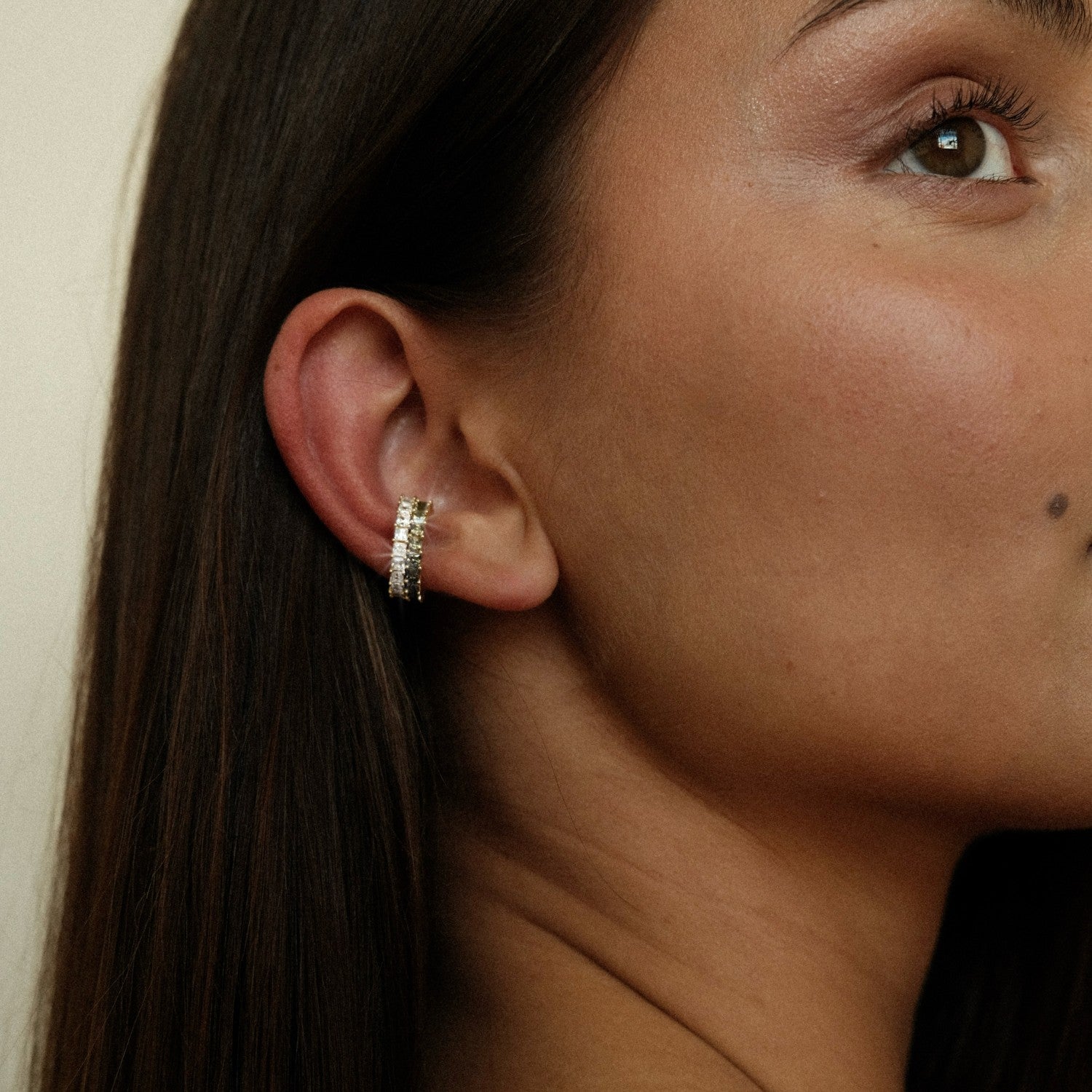 vierkant geslepen ear cuffs
