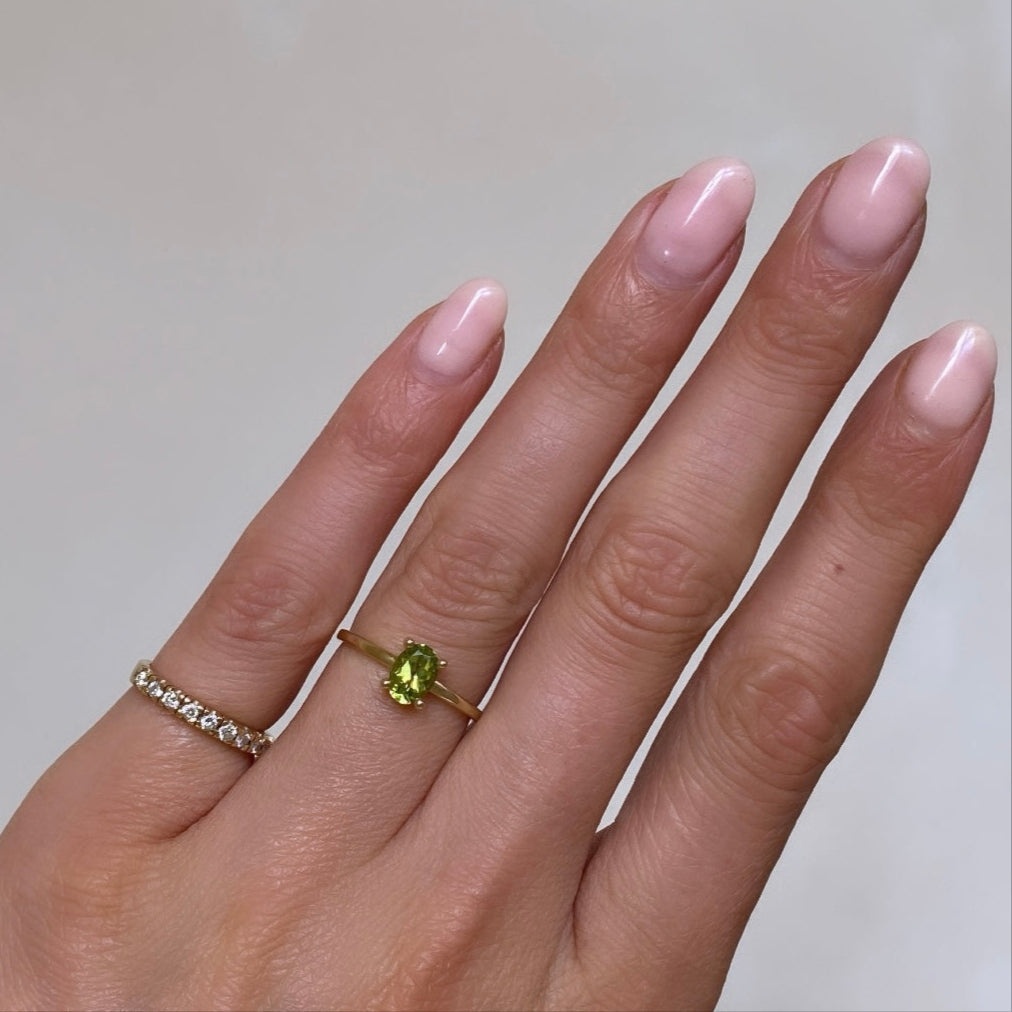 Peridot Oval Ring